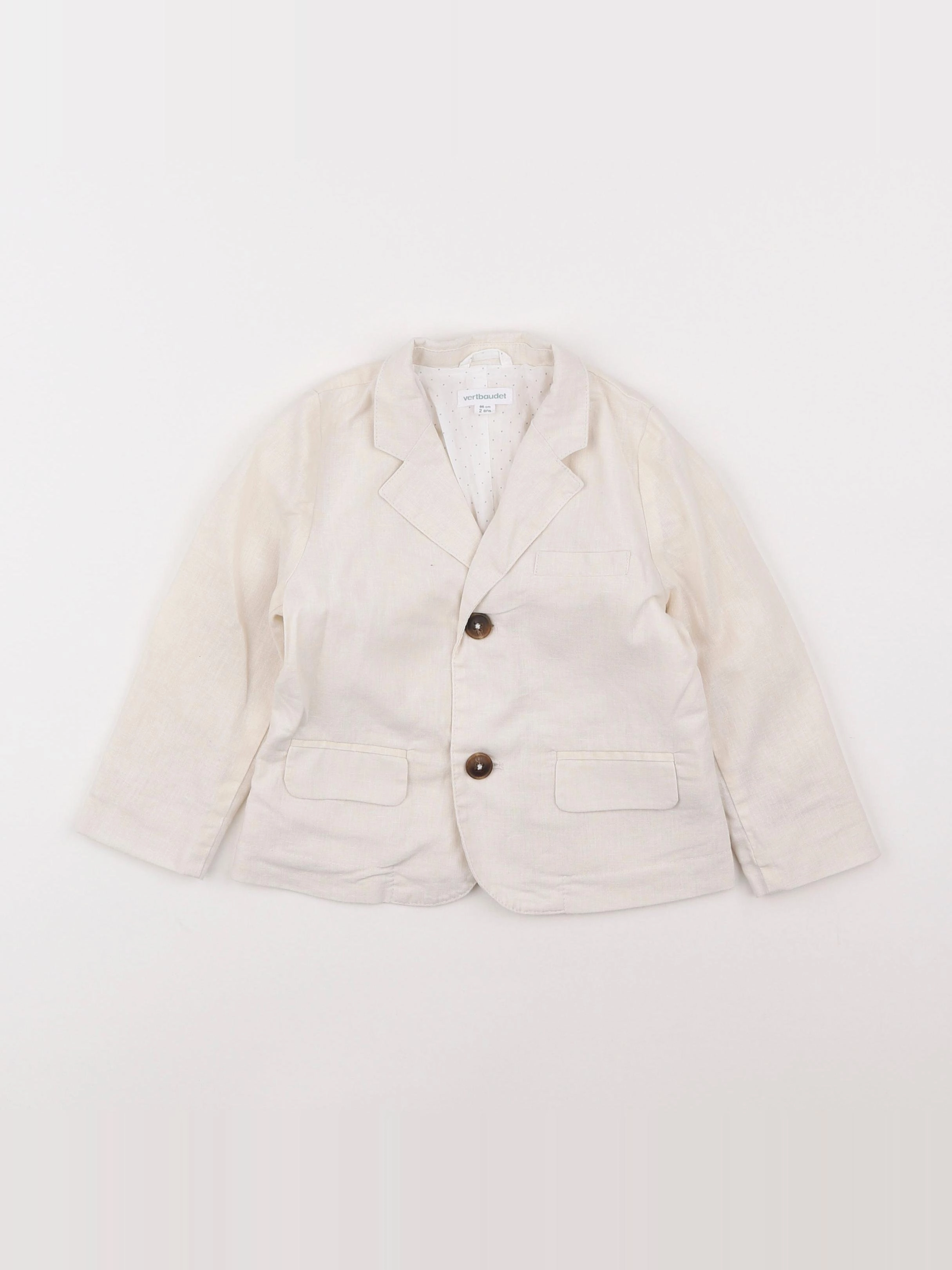 Vertbaudet - veste beige - 2 ans