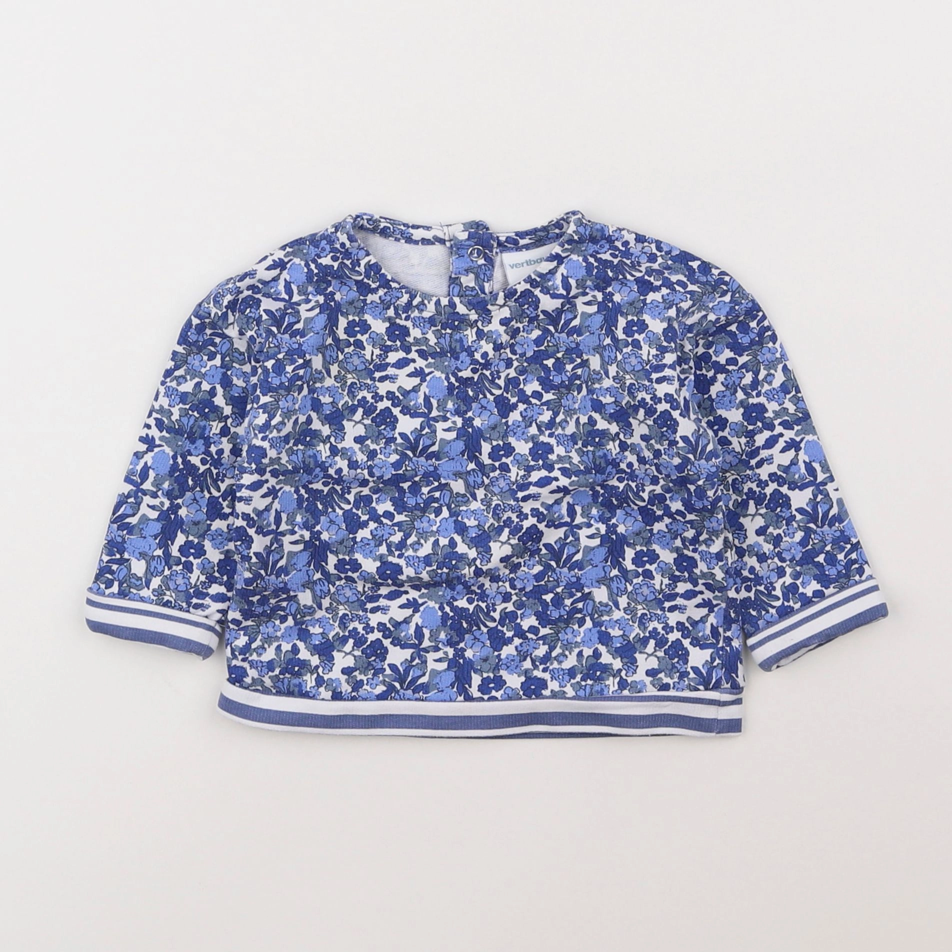 Vertbaudet - sweat bleu - 6 mois