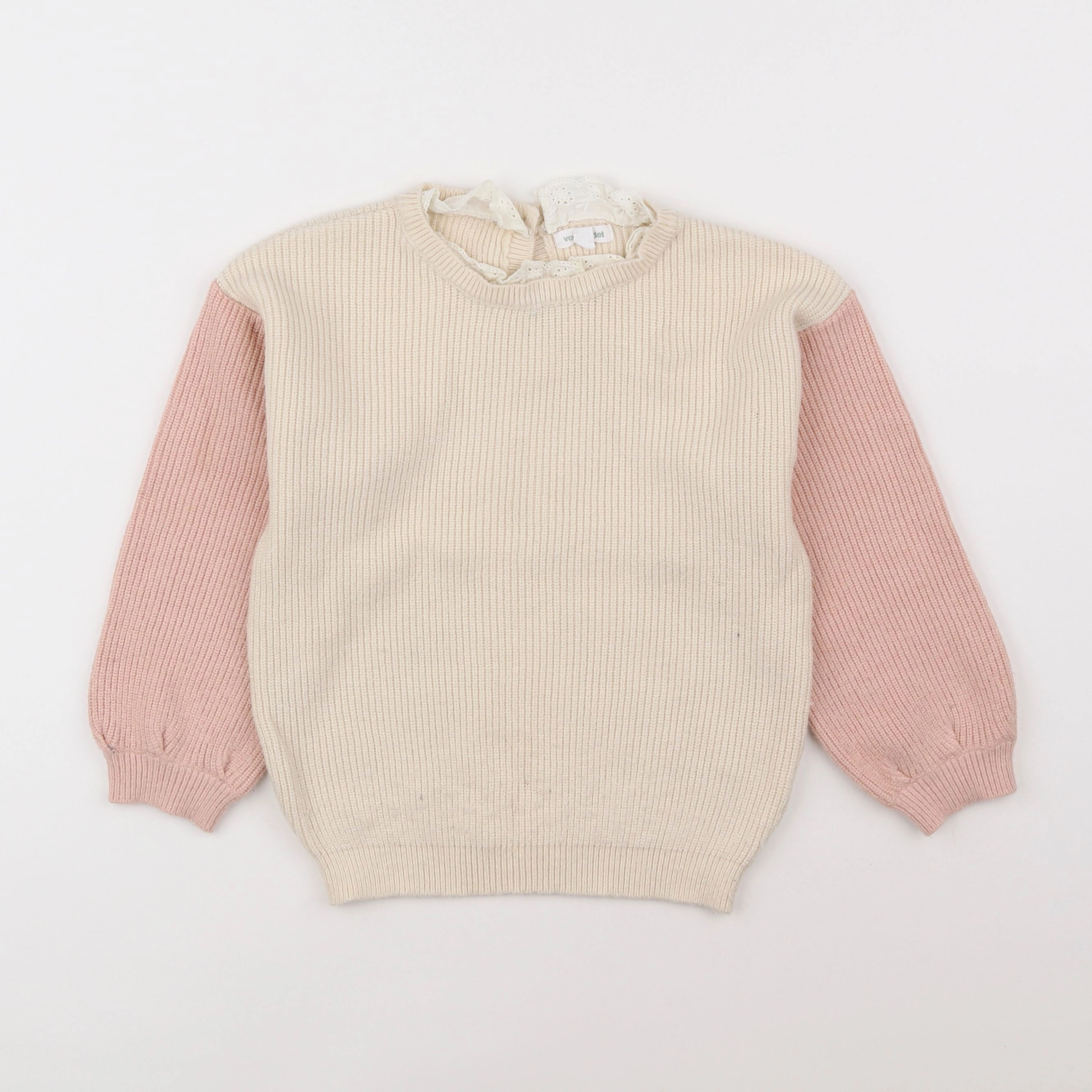 Vertbaudet - pull beige - 6 ans