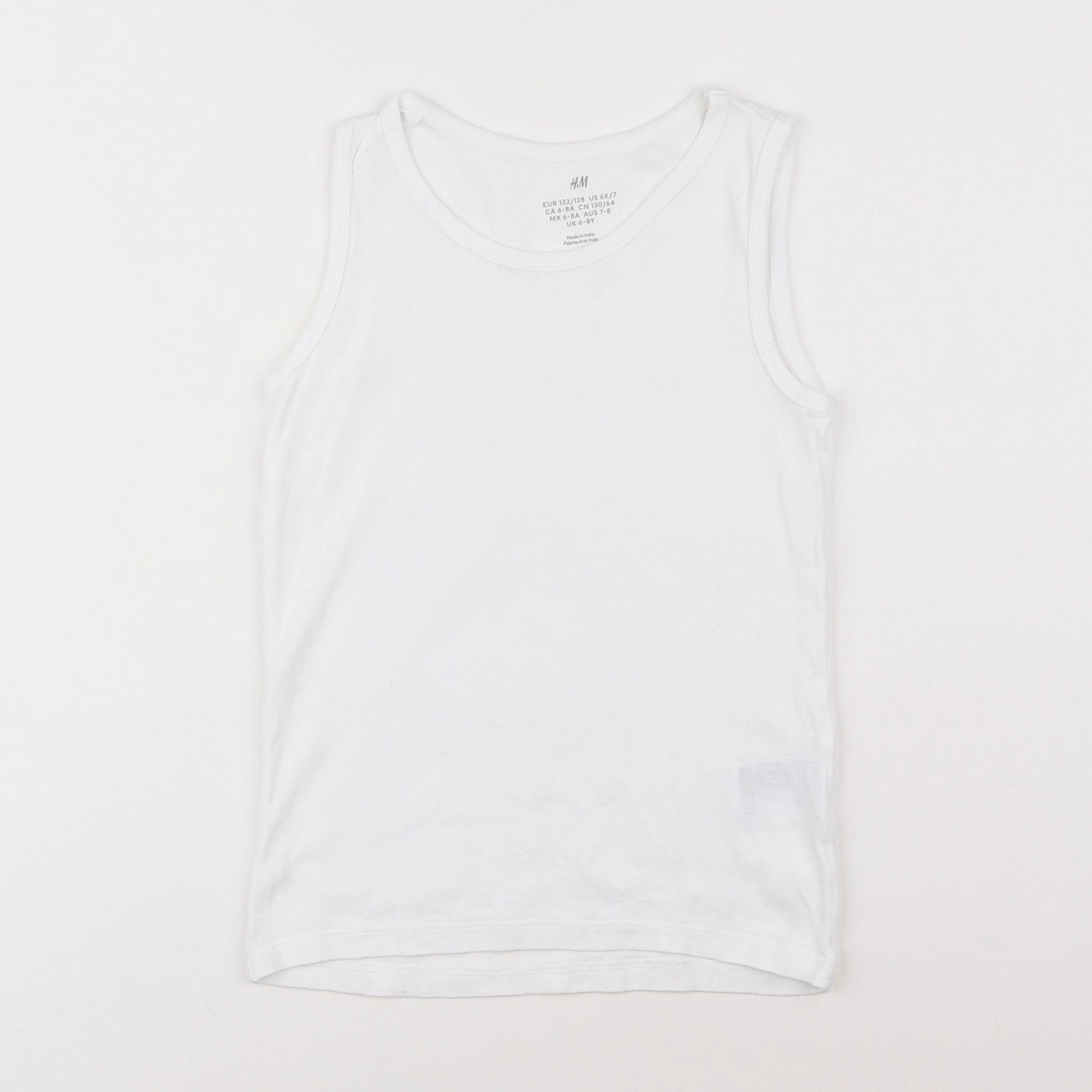 H&M - maillot de corps blanc - 6/8 ans