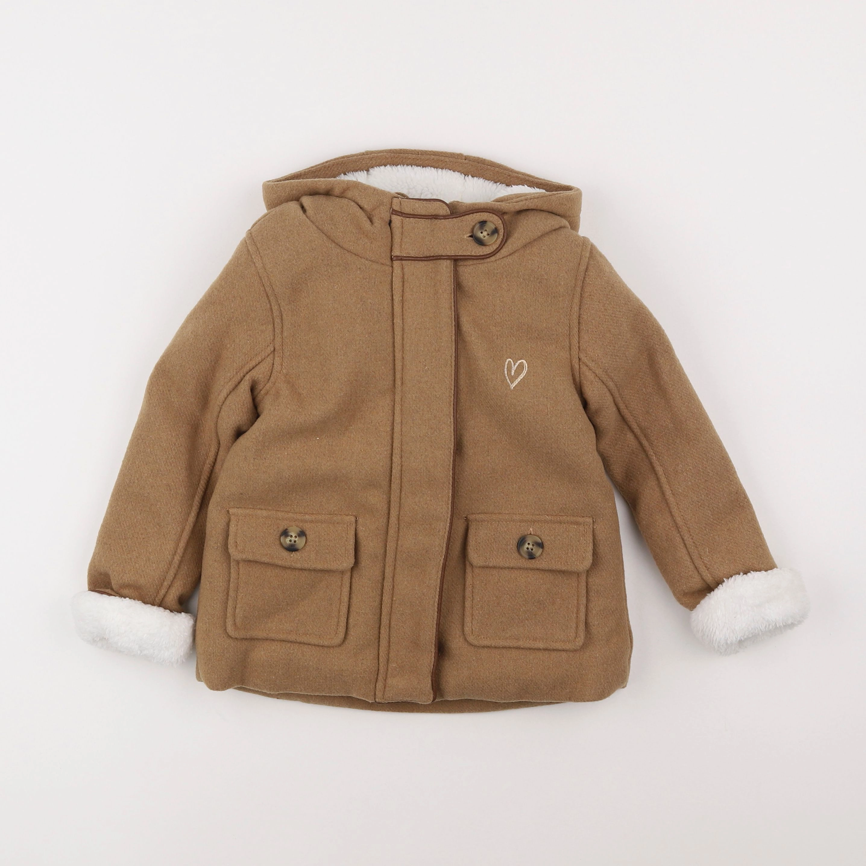 Vertbaudet - manteau marron - 3 ans