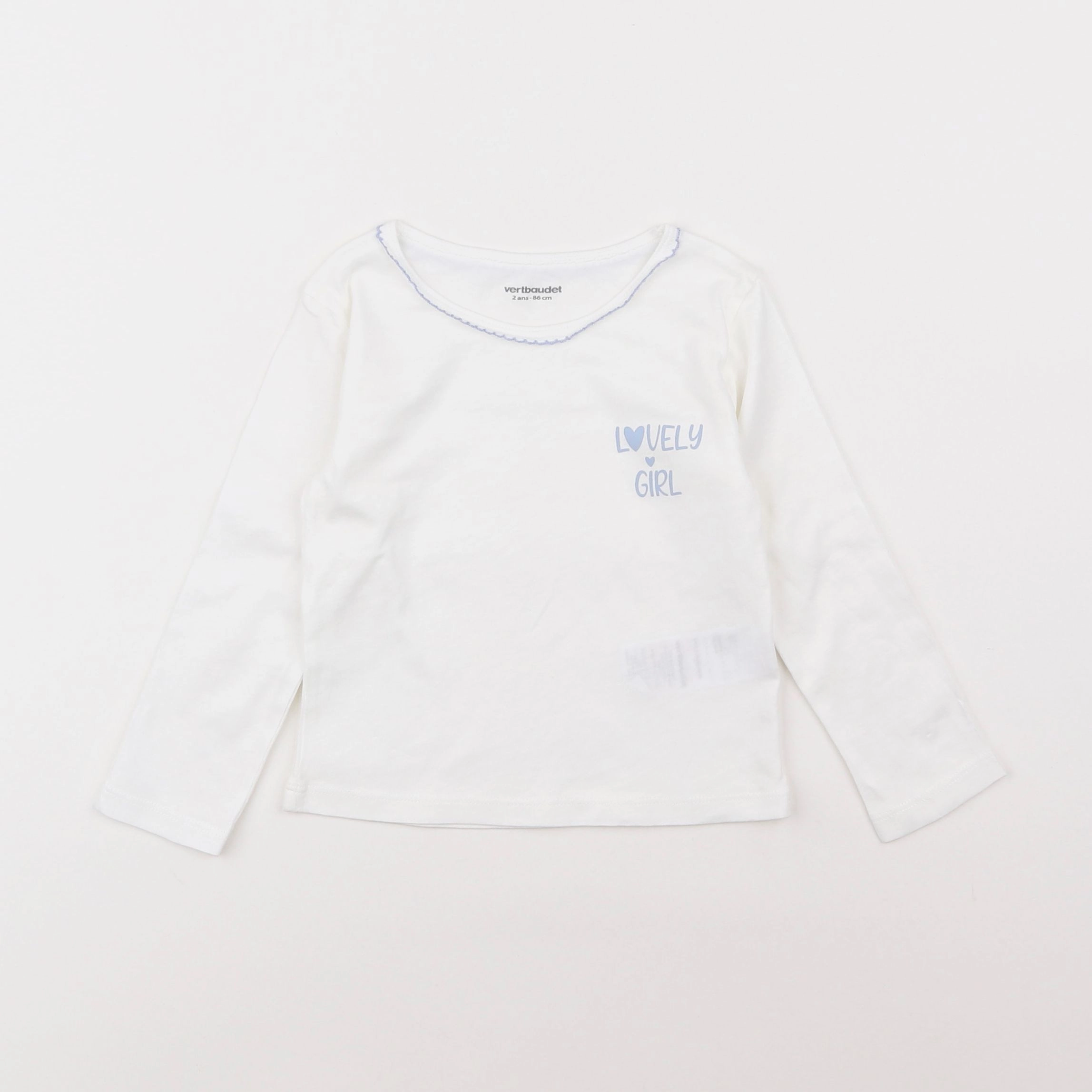 Vertbaudet - maillot de corps blanc - 2 ans