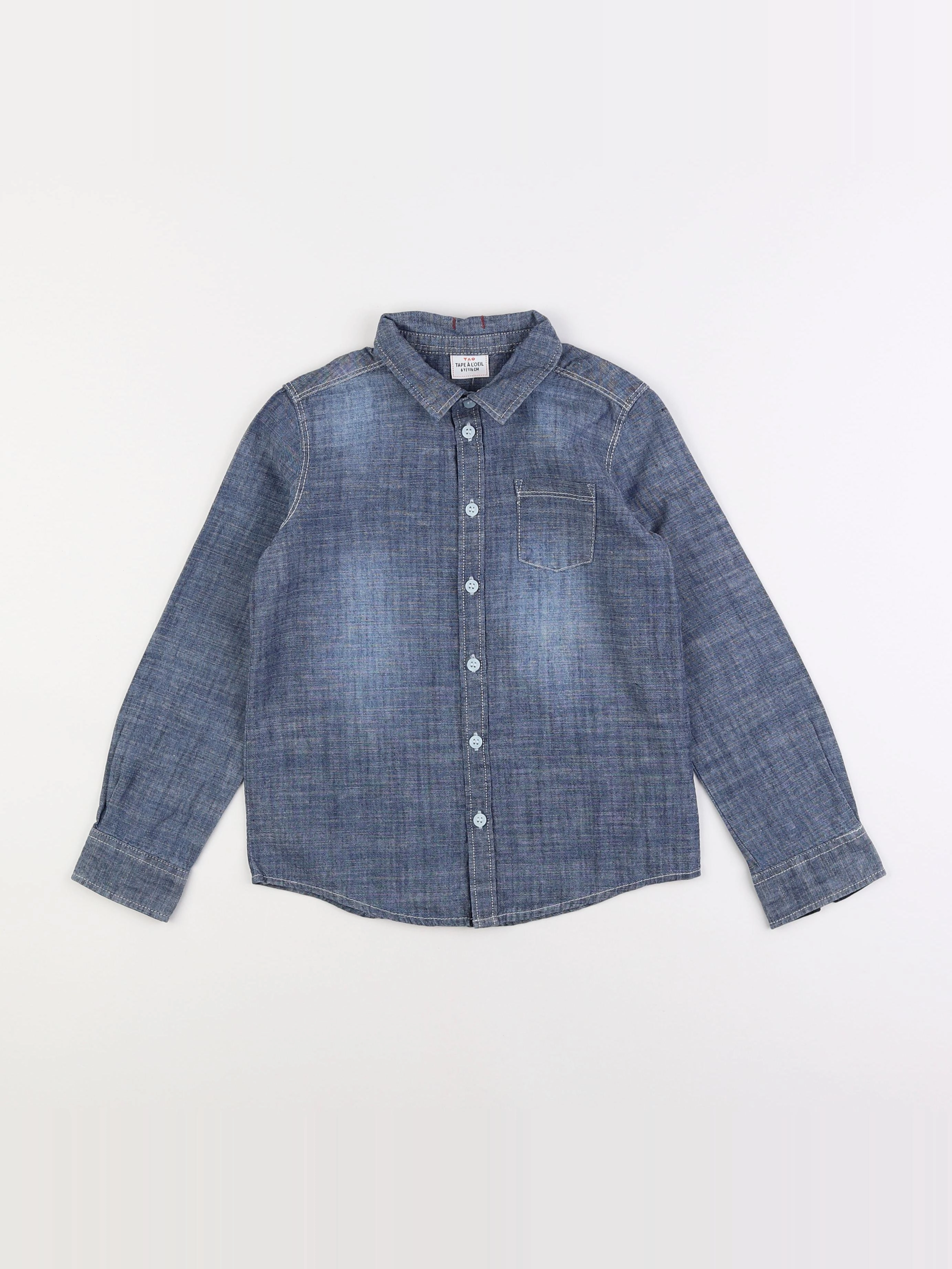 Tape à l'oeil - chemise bleu - 6 ans