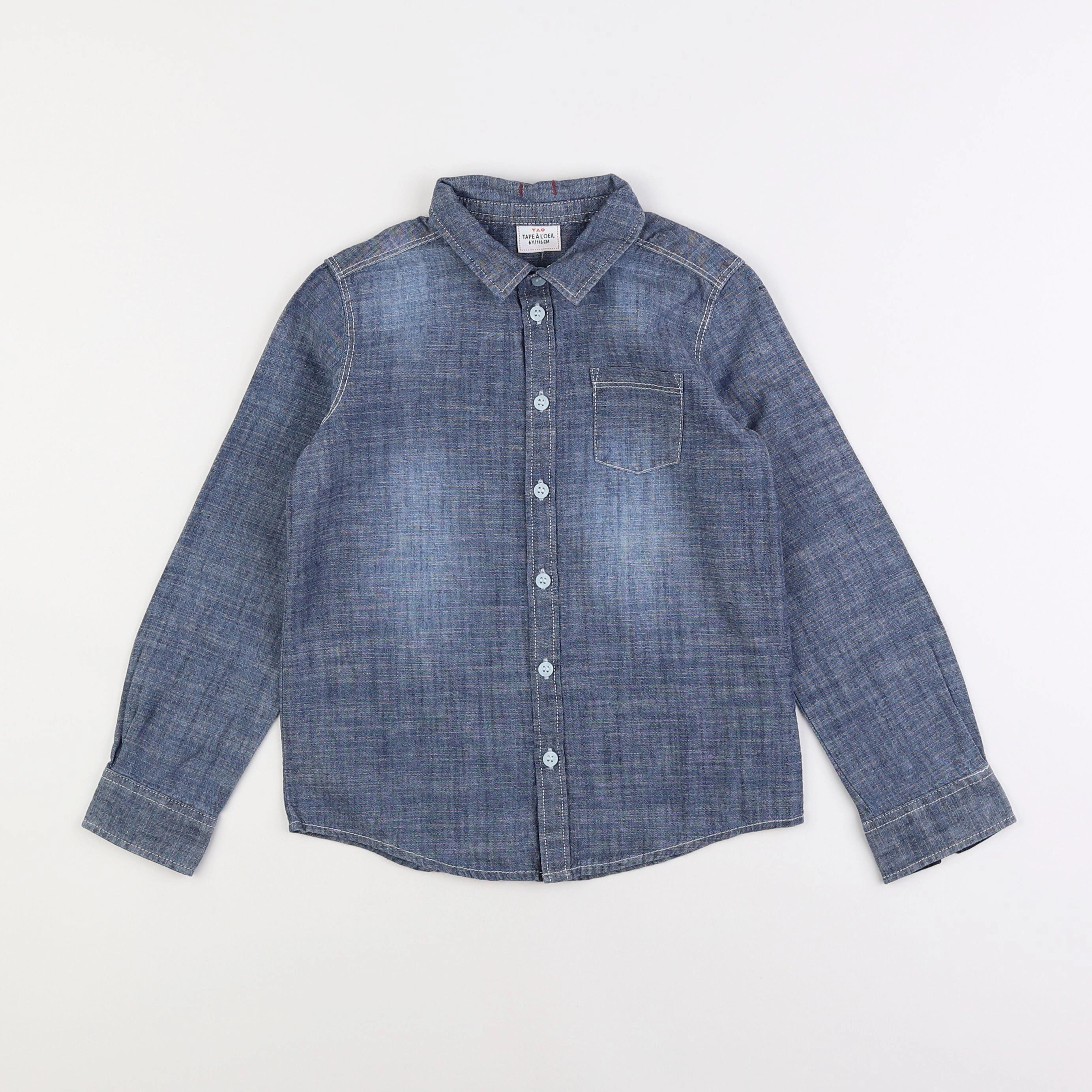 Tape à l'oeil - chemise bleu - 6 ans