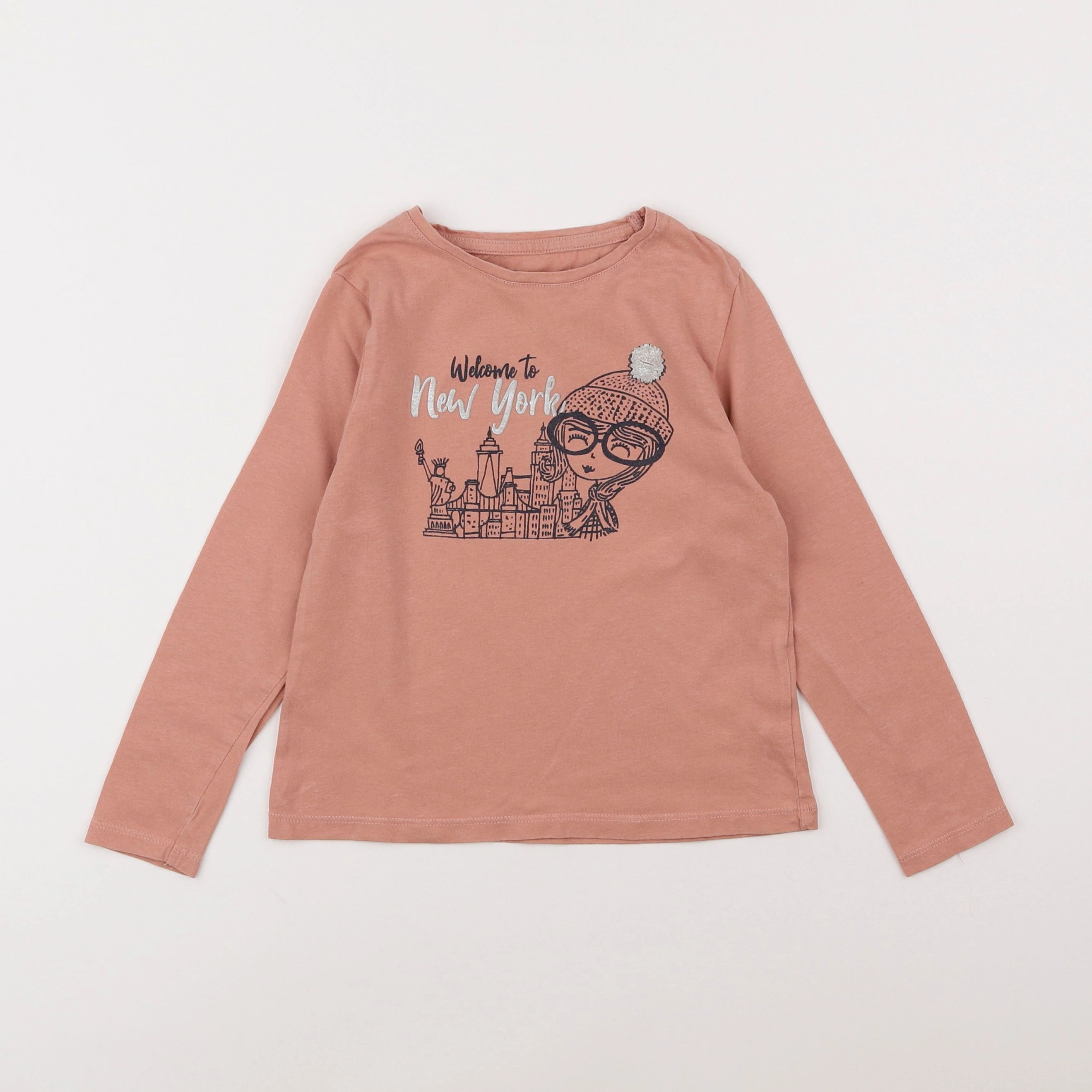 Vertbaudet - tee-shirt rose - 6 ans