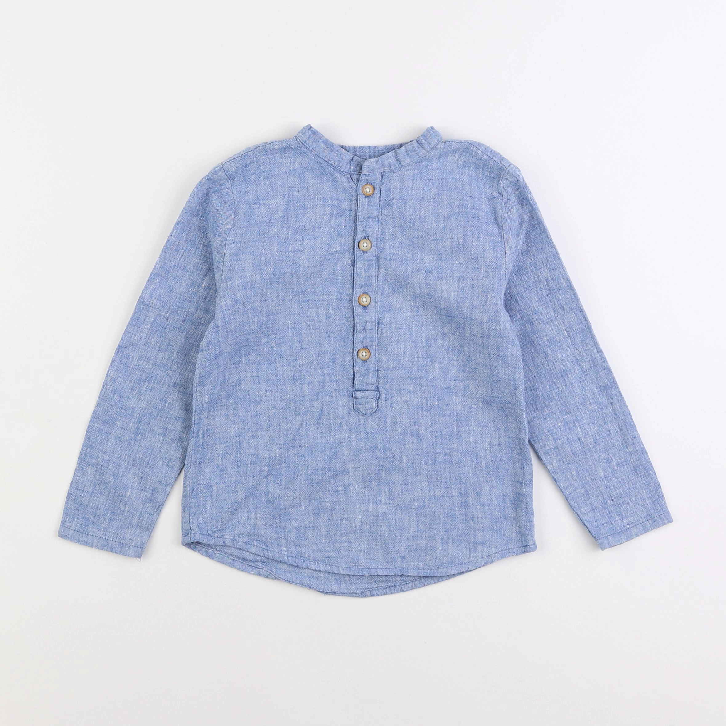 Mango - chemise bleu - 3/4 ans