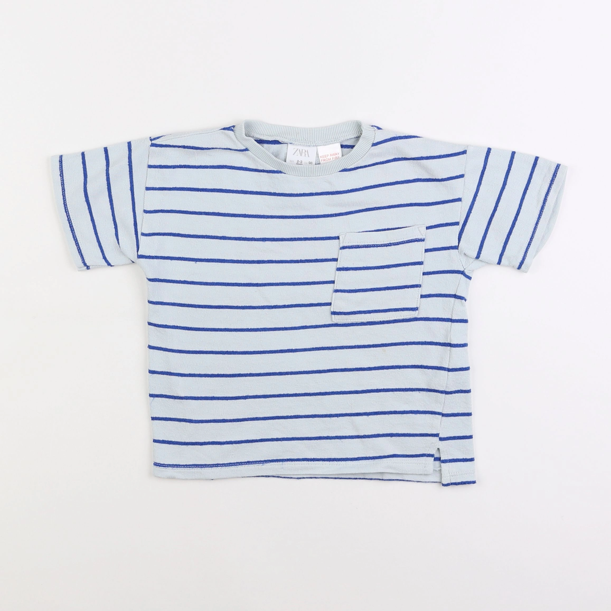 Zara - tee-shirt bleu - 2/3 ans