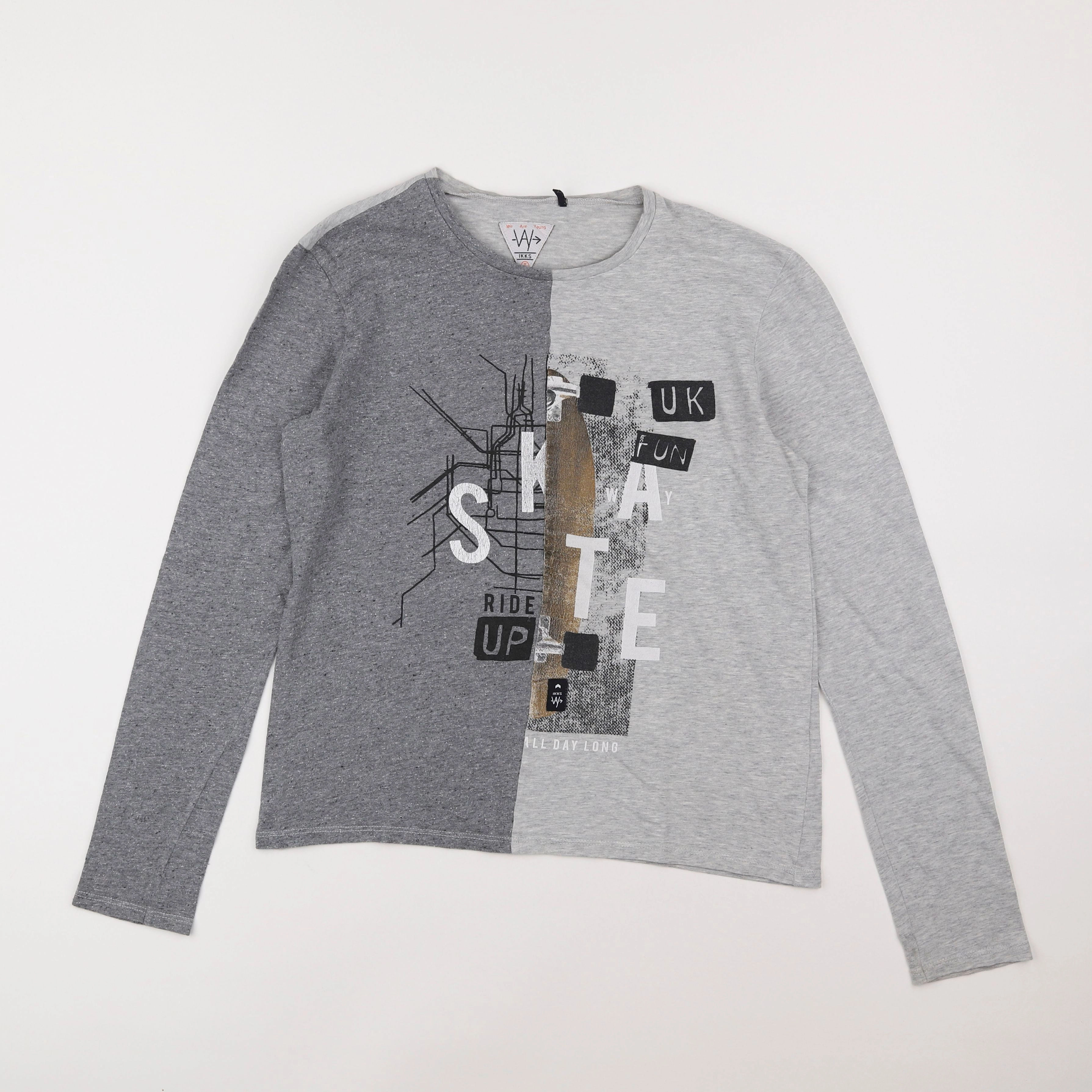 IKKS - tee-shirt gris - 14 ans