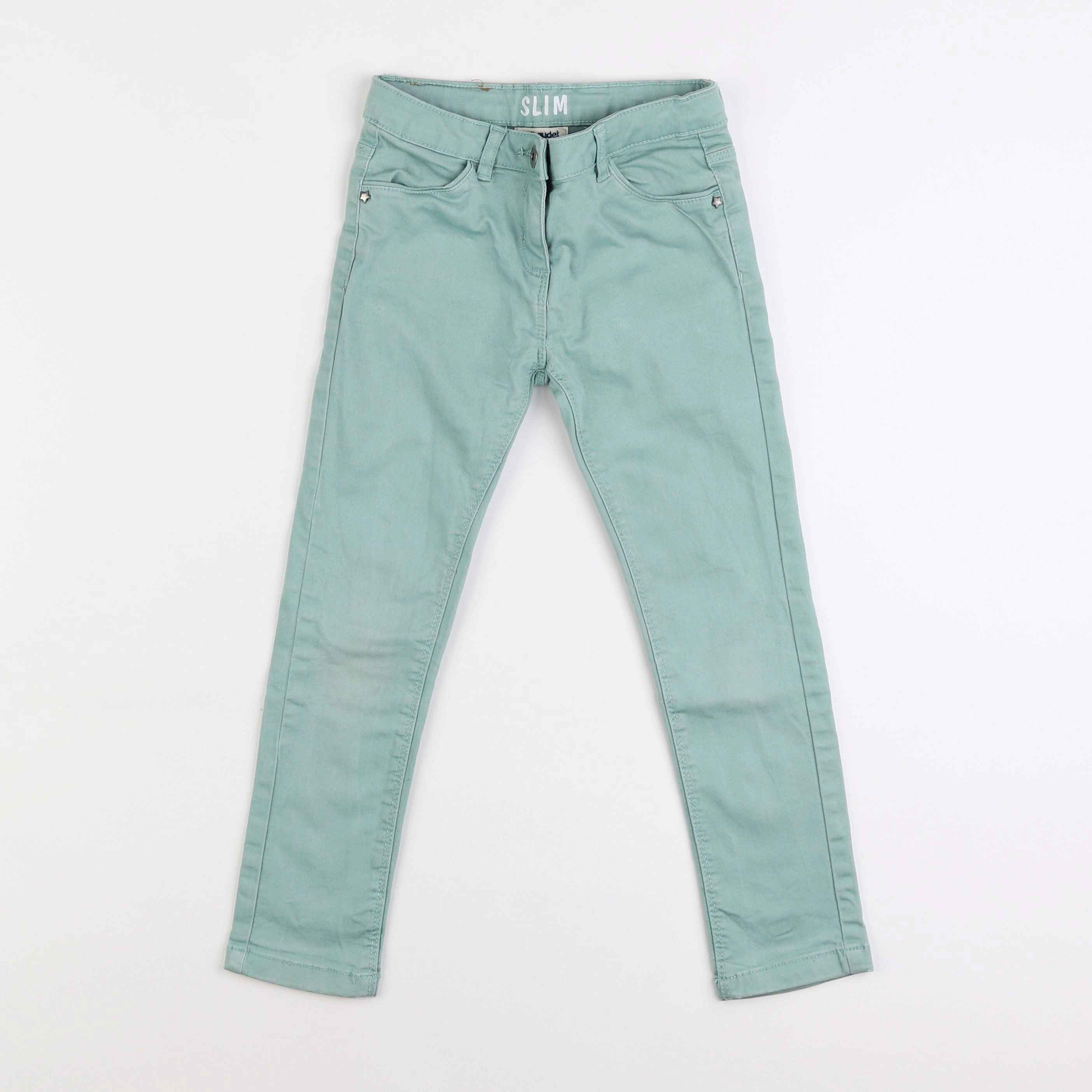 Vertbaudet - pantalon vert - 7 ans