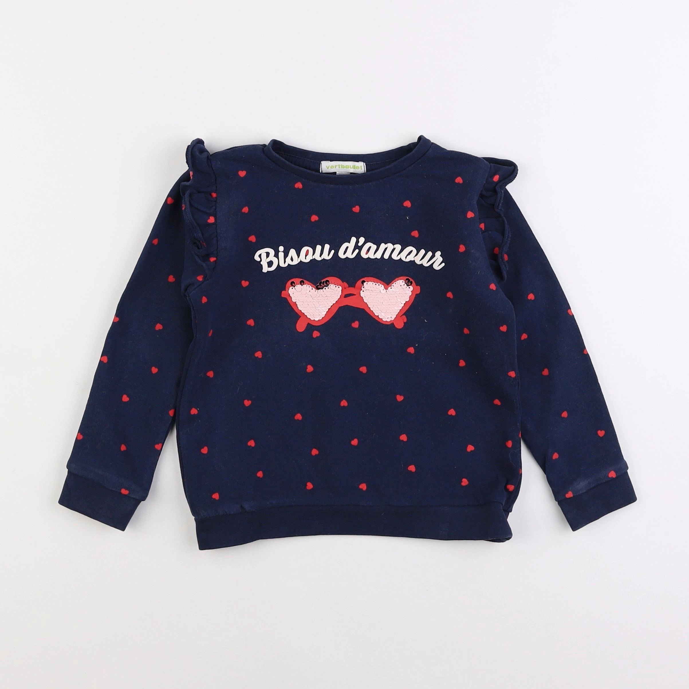 Vertbaudet - sweat bleu - 5 ans