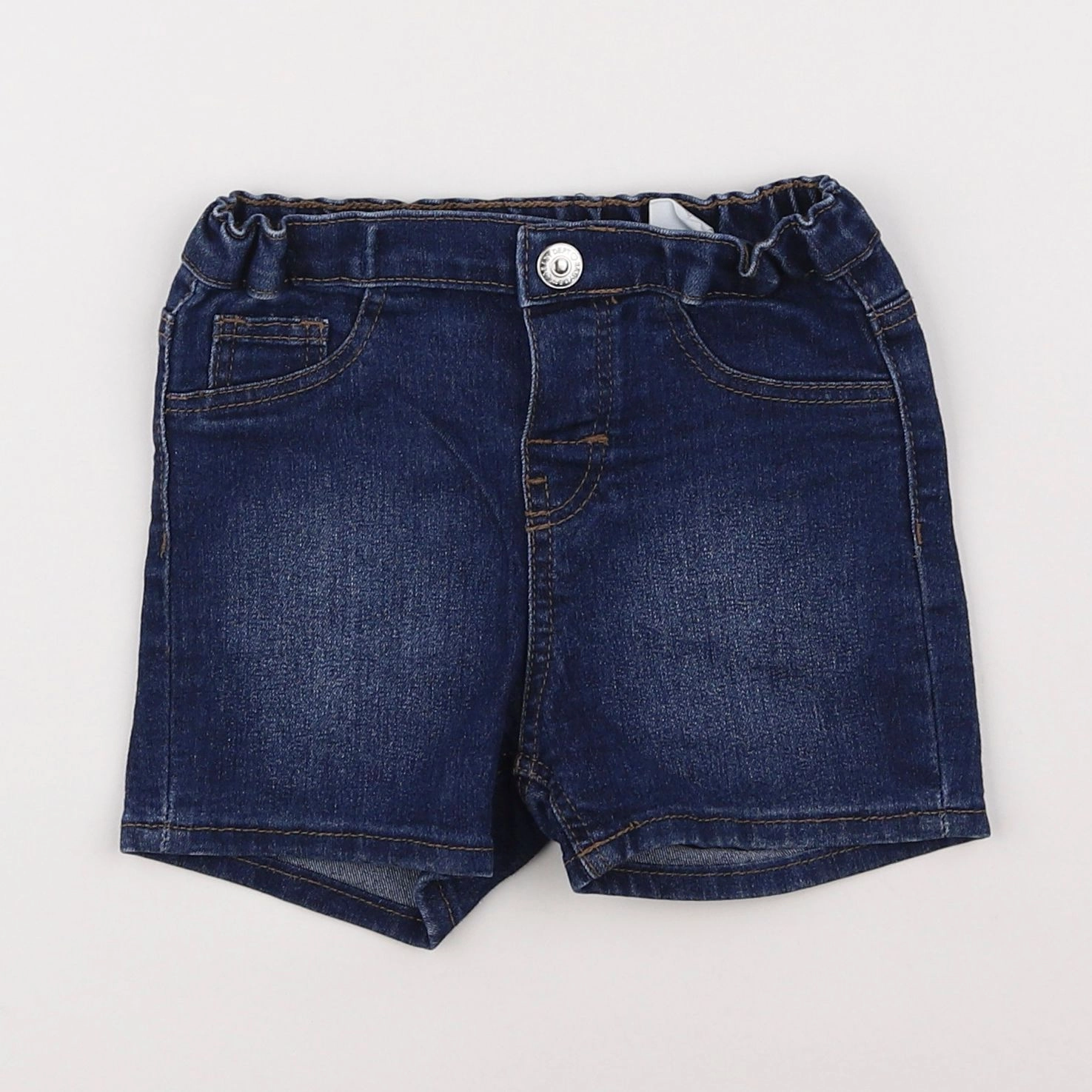 H&M - short bleu - 12/18 mois
