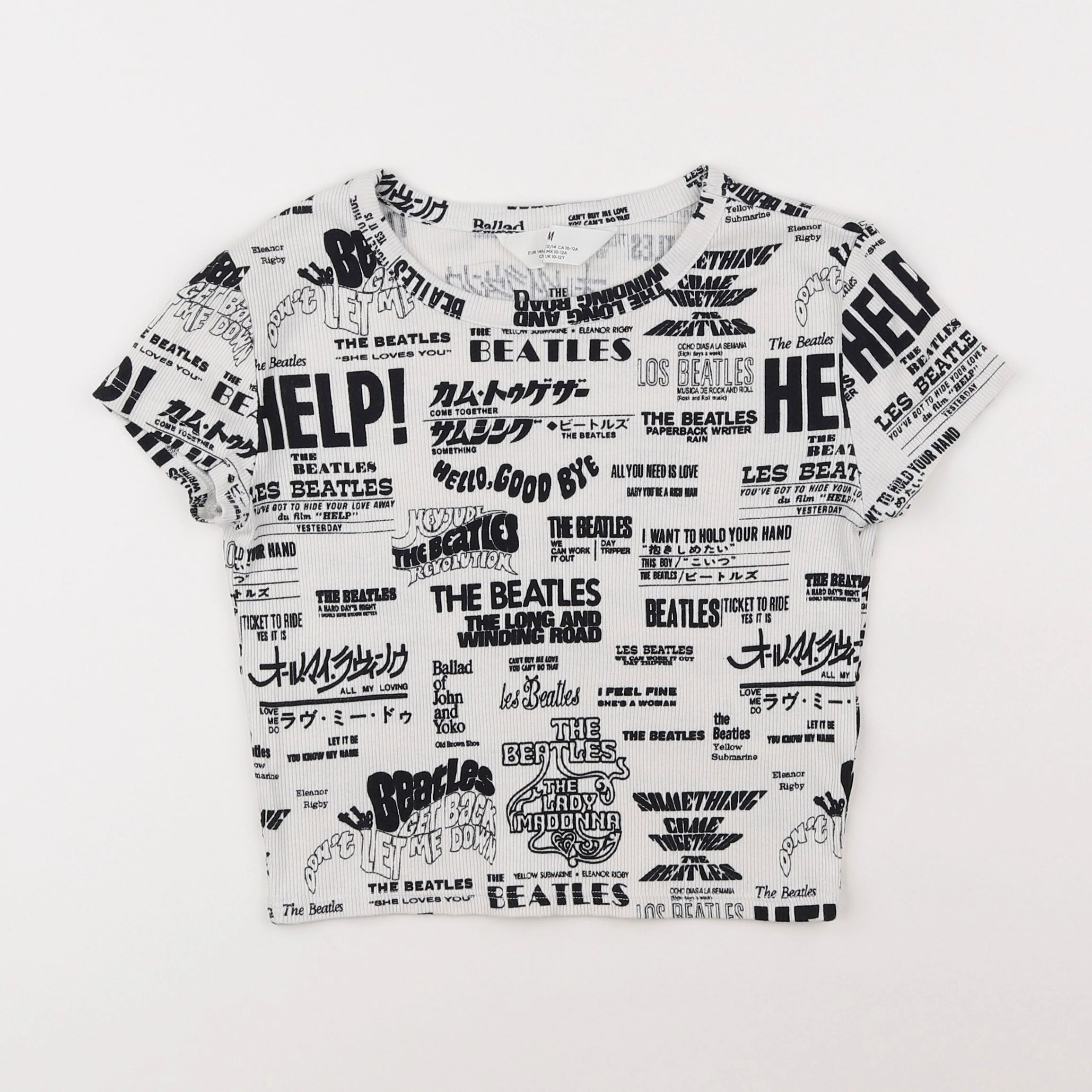 H&M - tee-shirt noir - 10/12 ans