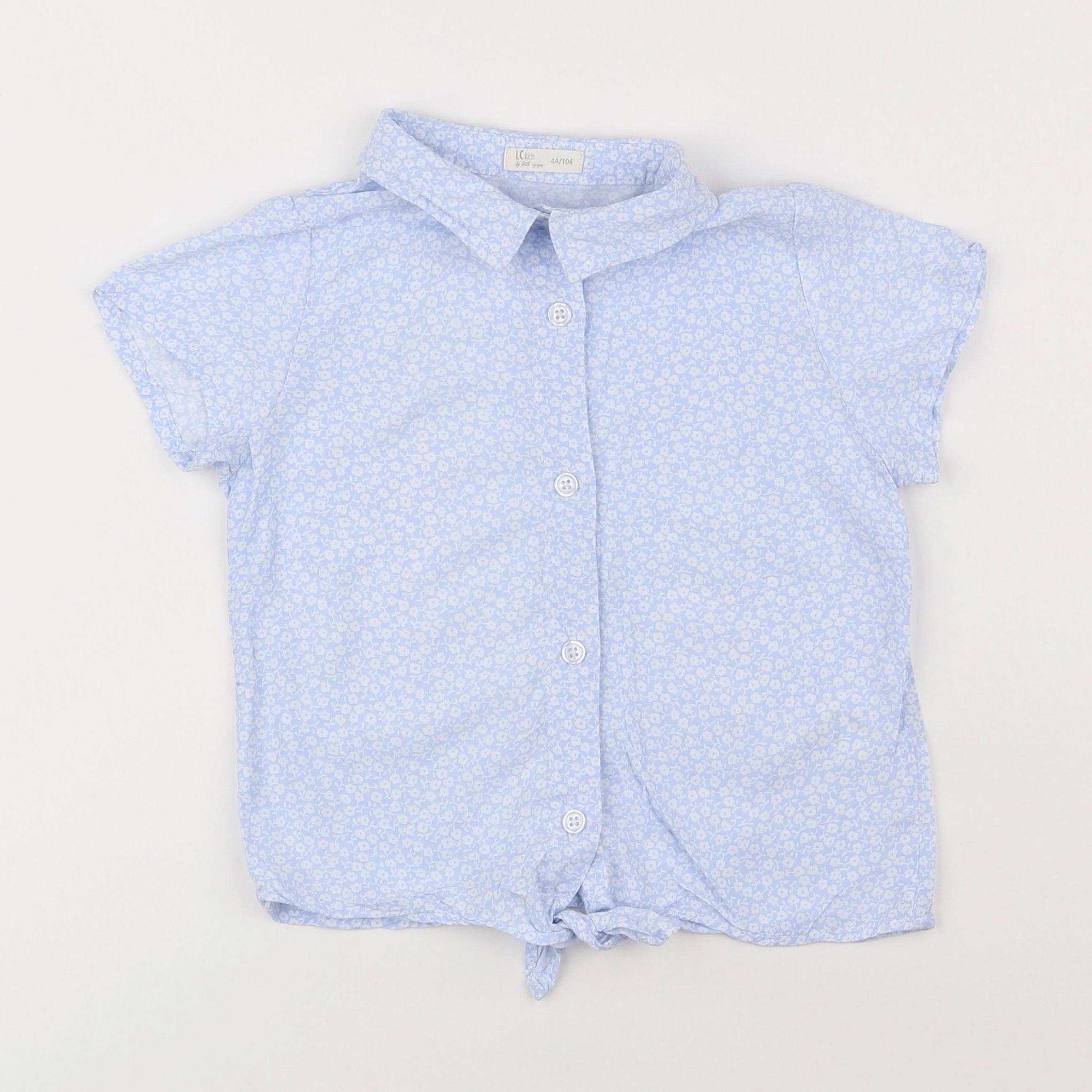 Little Cigogne - blouse bleu - 4 ans