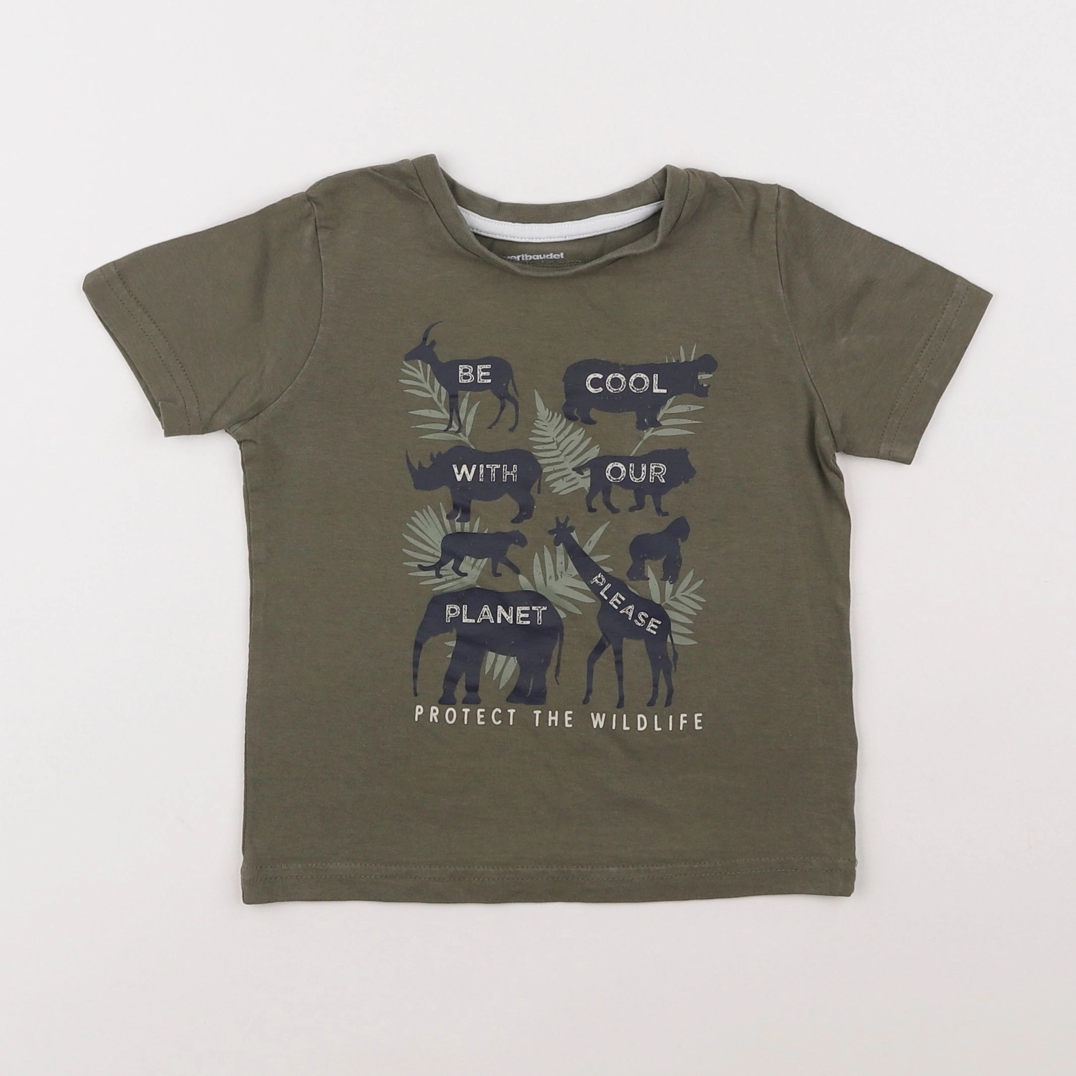 Vertbaudet - tee-shirt vert - 3 ans