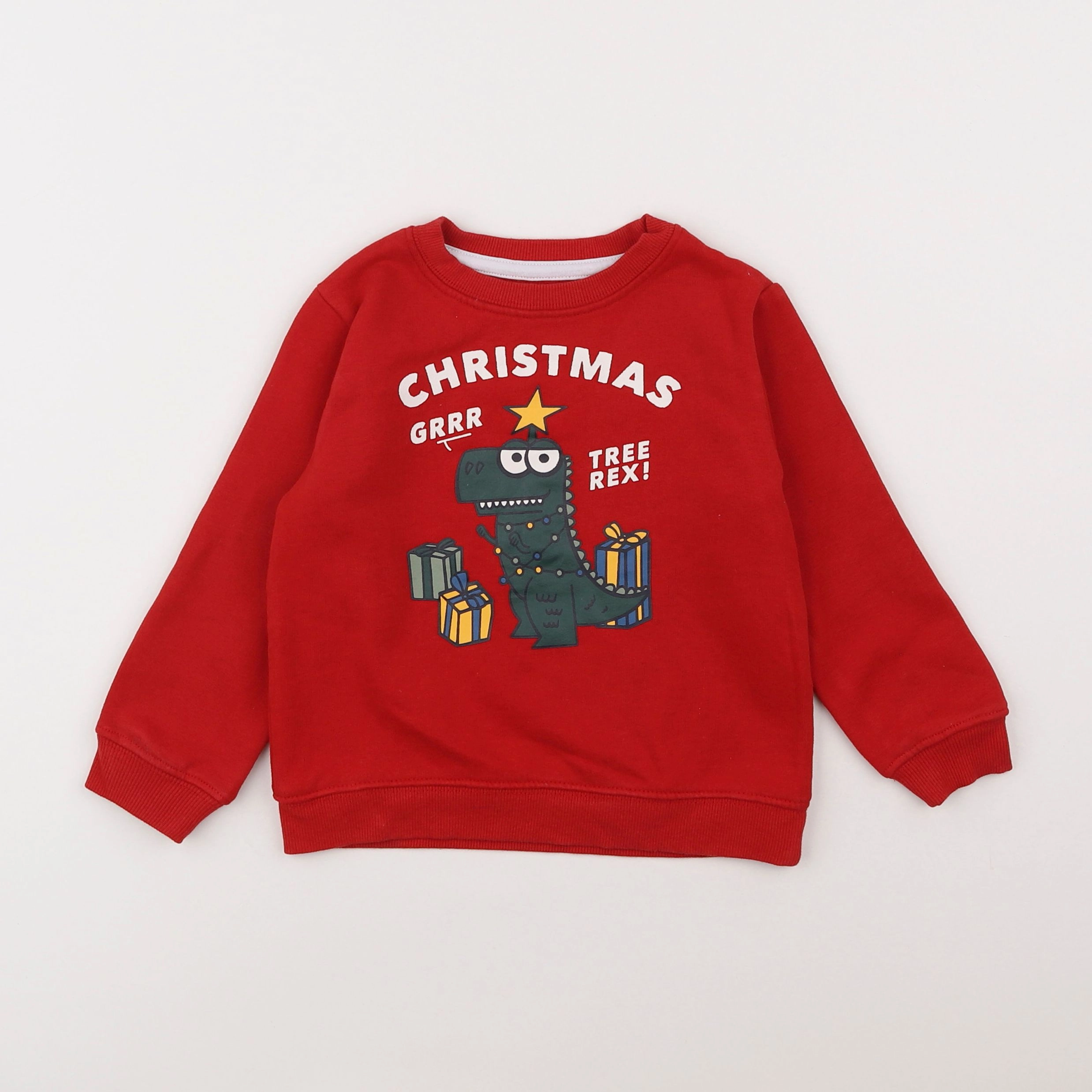 Vertbaudet - sweat rouge - 3 ans