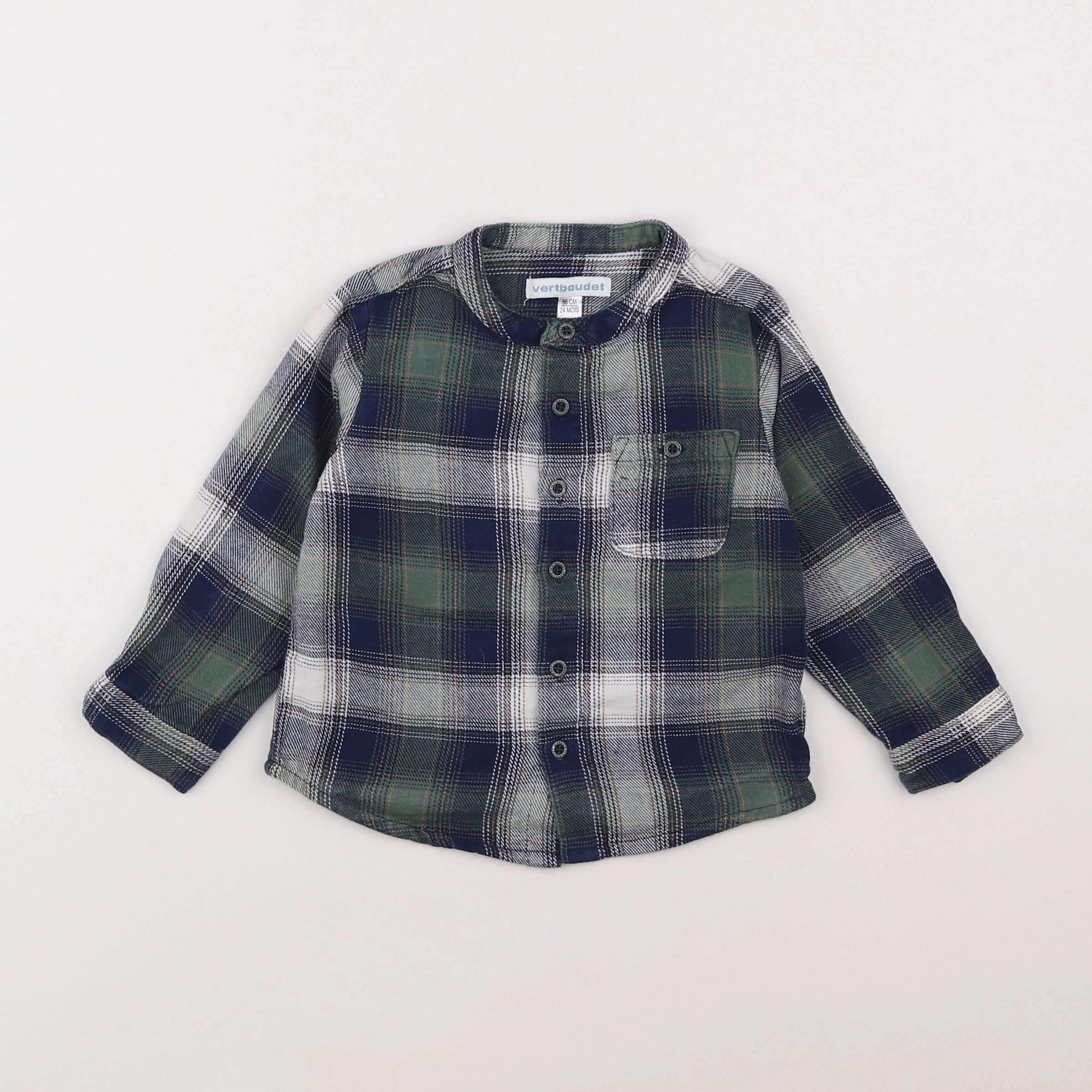 Vertbaudet - chemise vert - 2 ans