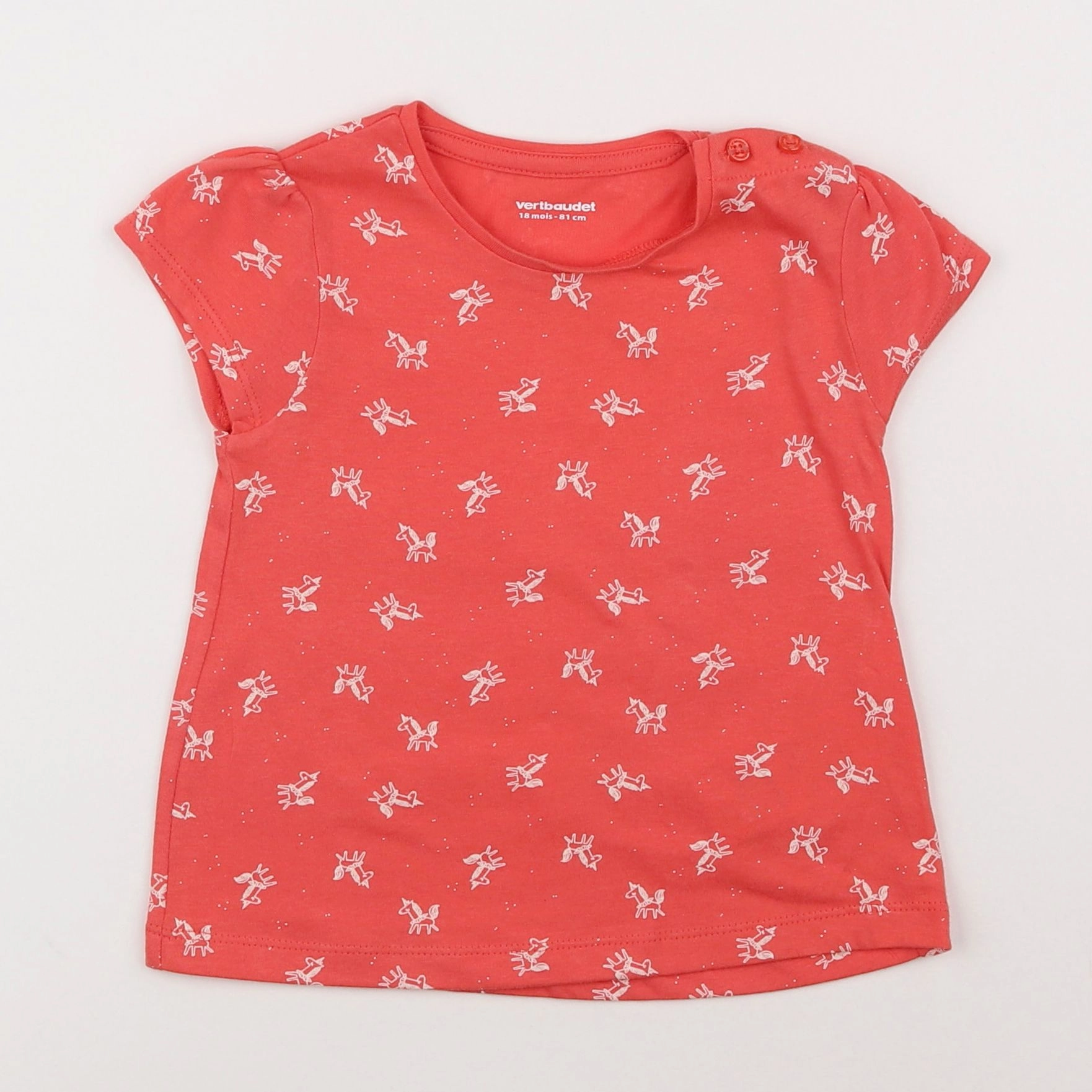 Vertbaudet - tee-shirt orange - 18 mois