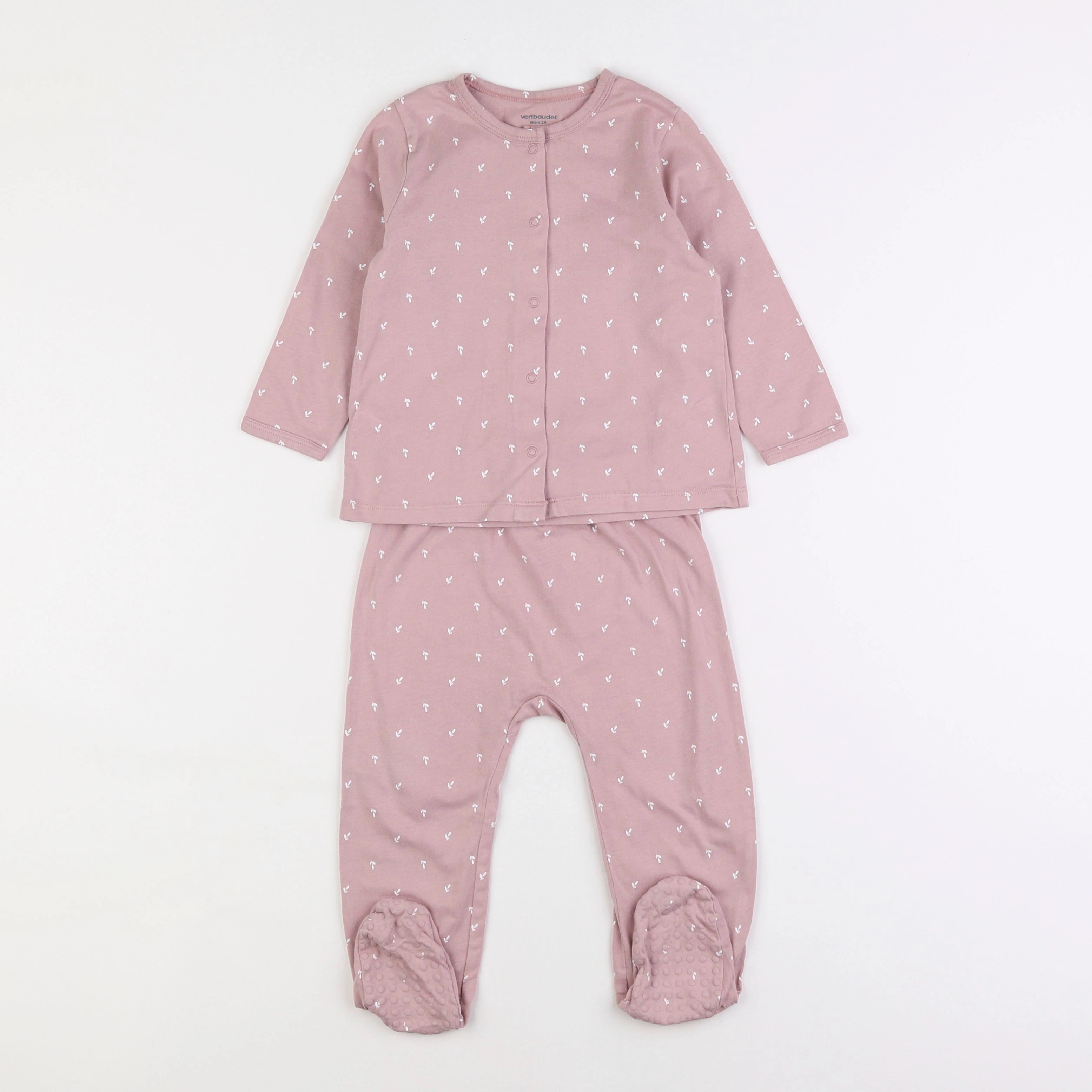 Vertbaudet - pyjama coton rose - 2 ans