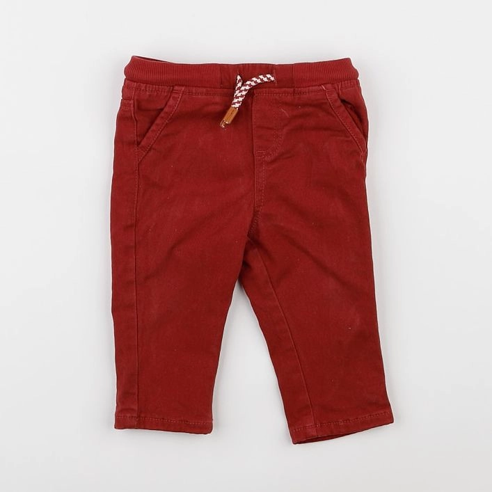 Vertbaudet - pantalon rouge - 9 mois
