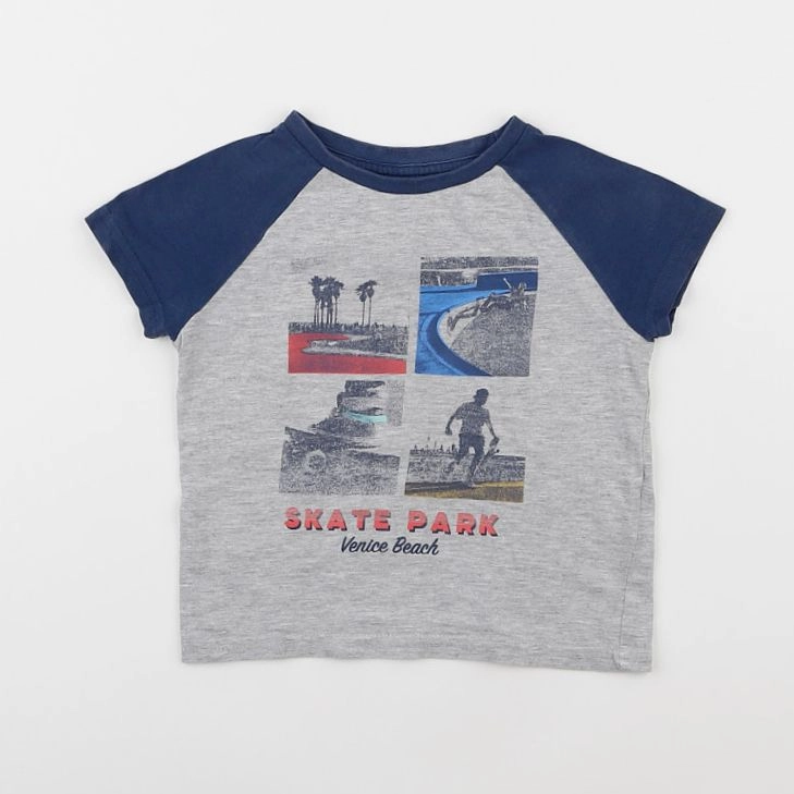 Vertbaudet - tee-shirt gris - 2 ans