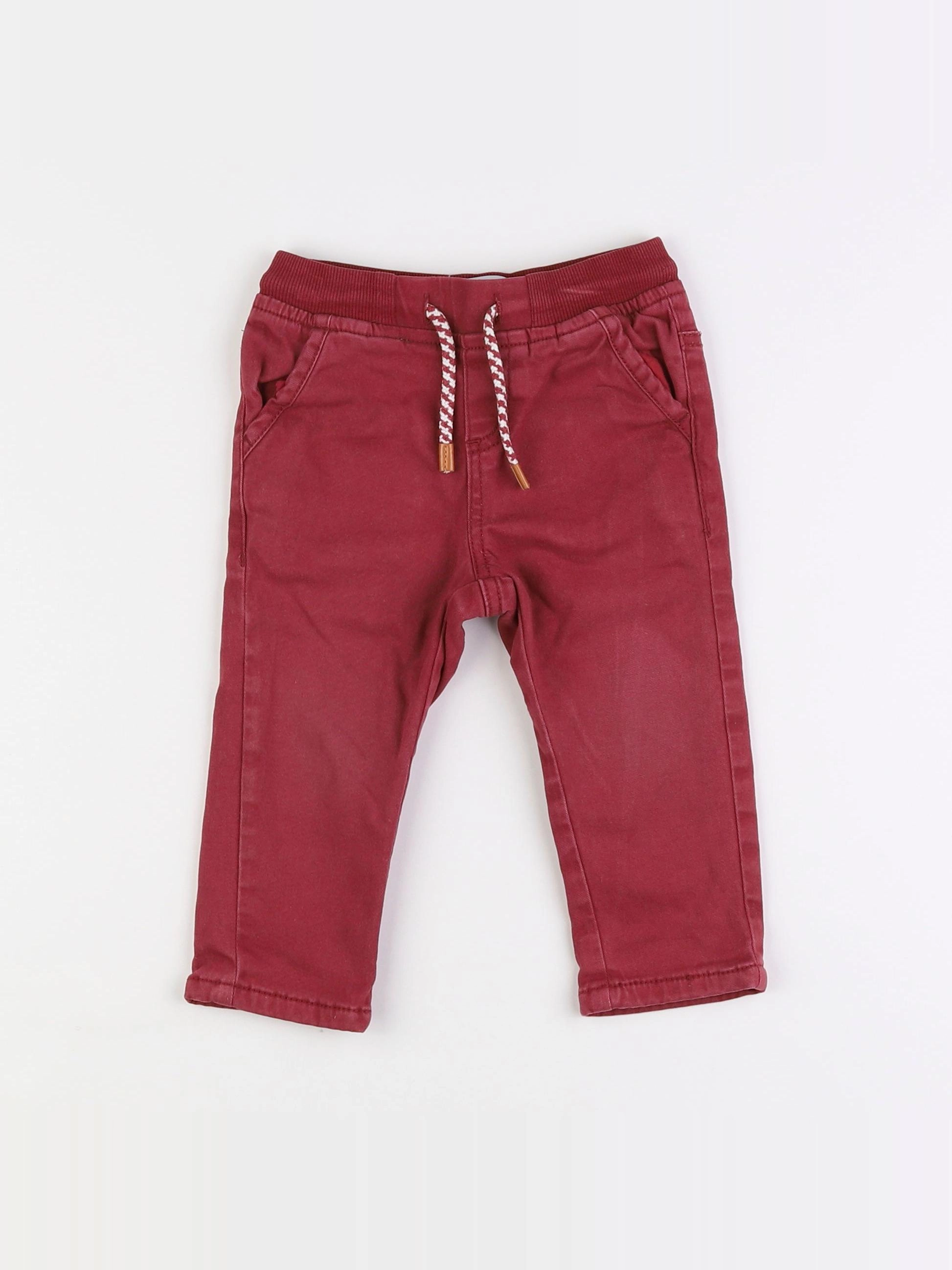 Vertbaudet - pantalon rouge - 18 mois