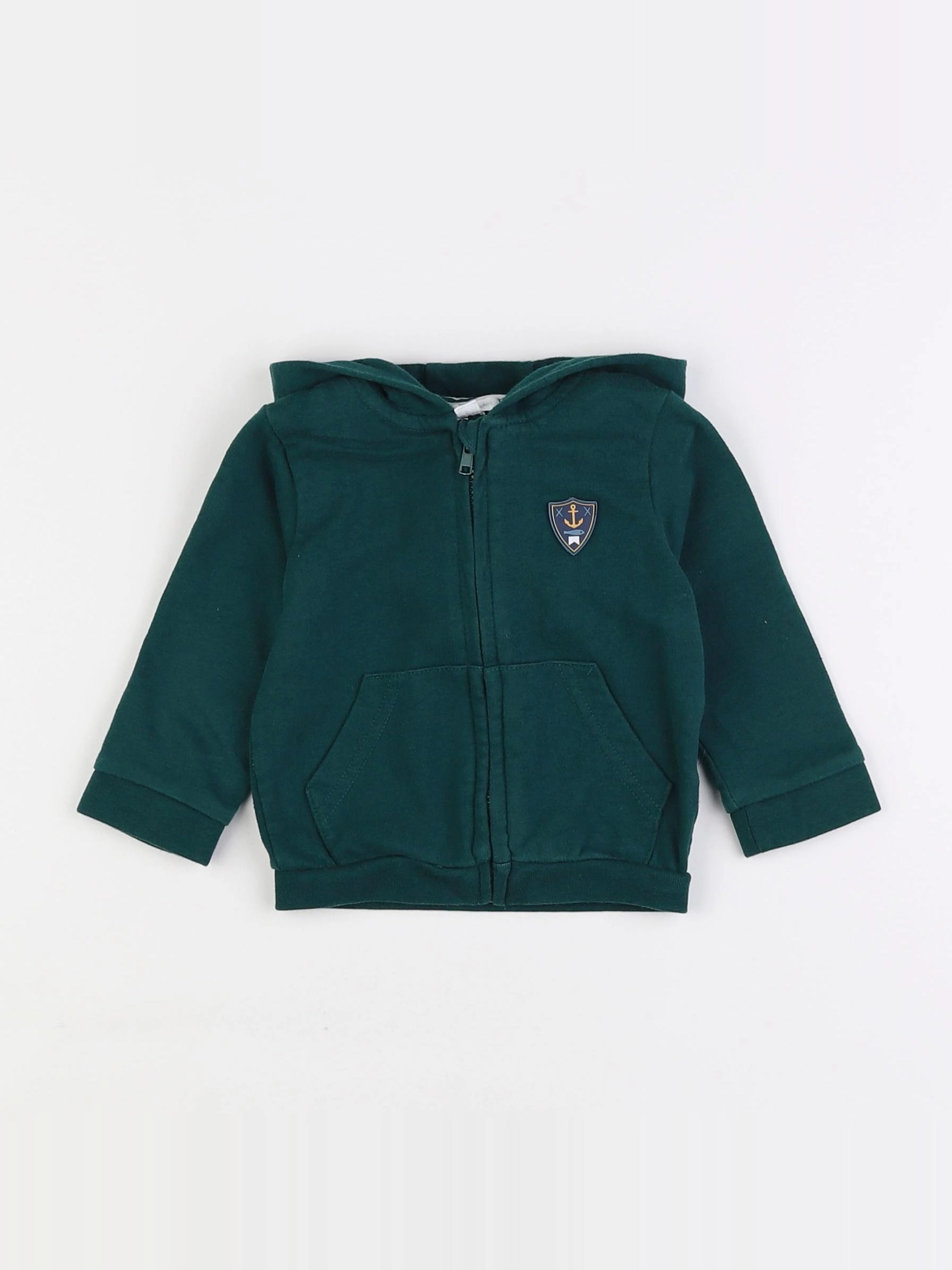 Vertbaudet - sweat vert - 6 mois