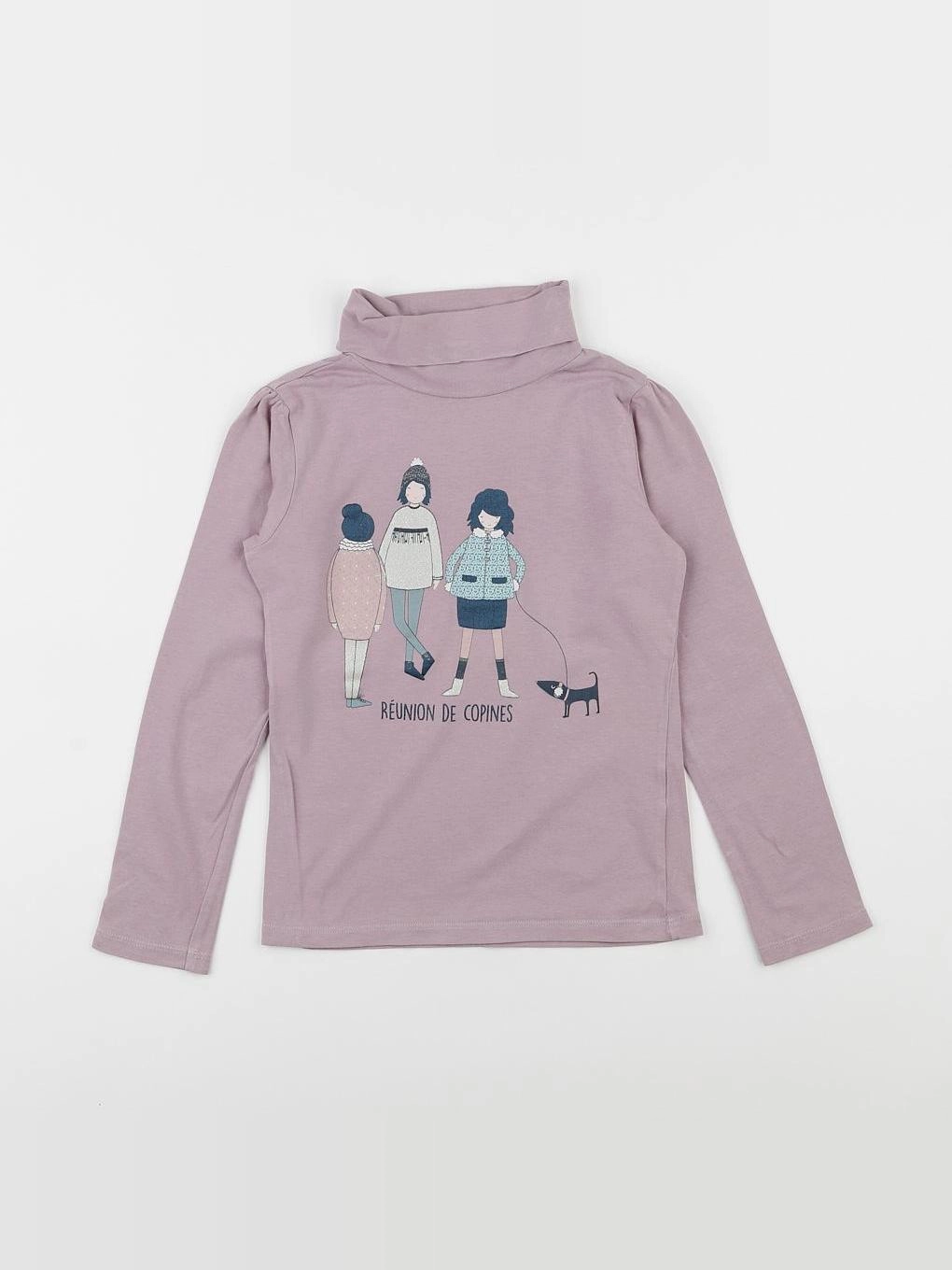 Vertbaudet - sous-pull violet - 8 ans