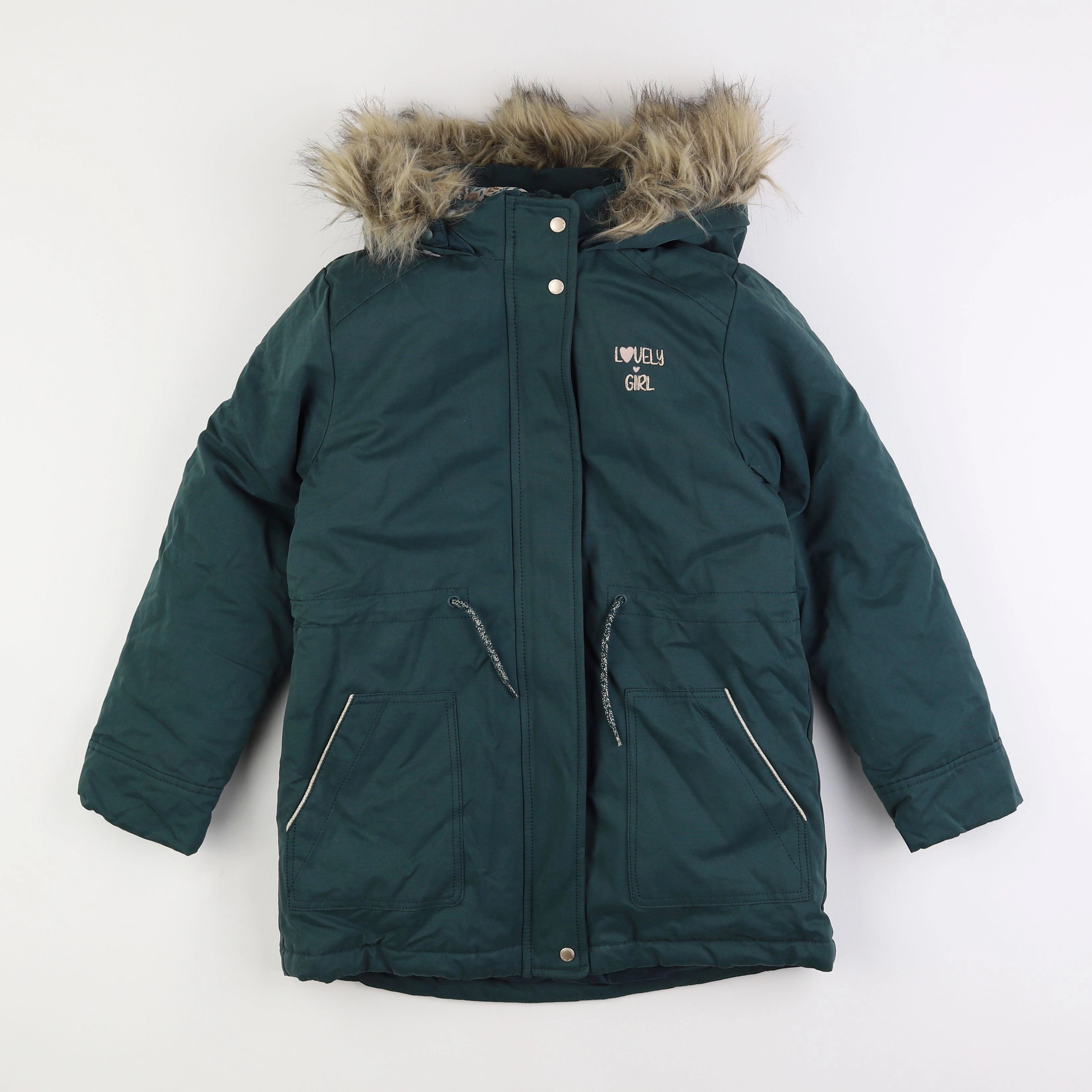 Vertbaudet - parka vert - 10 ans