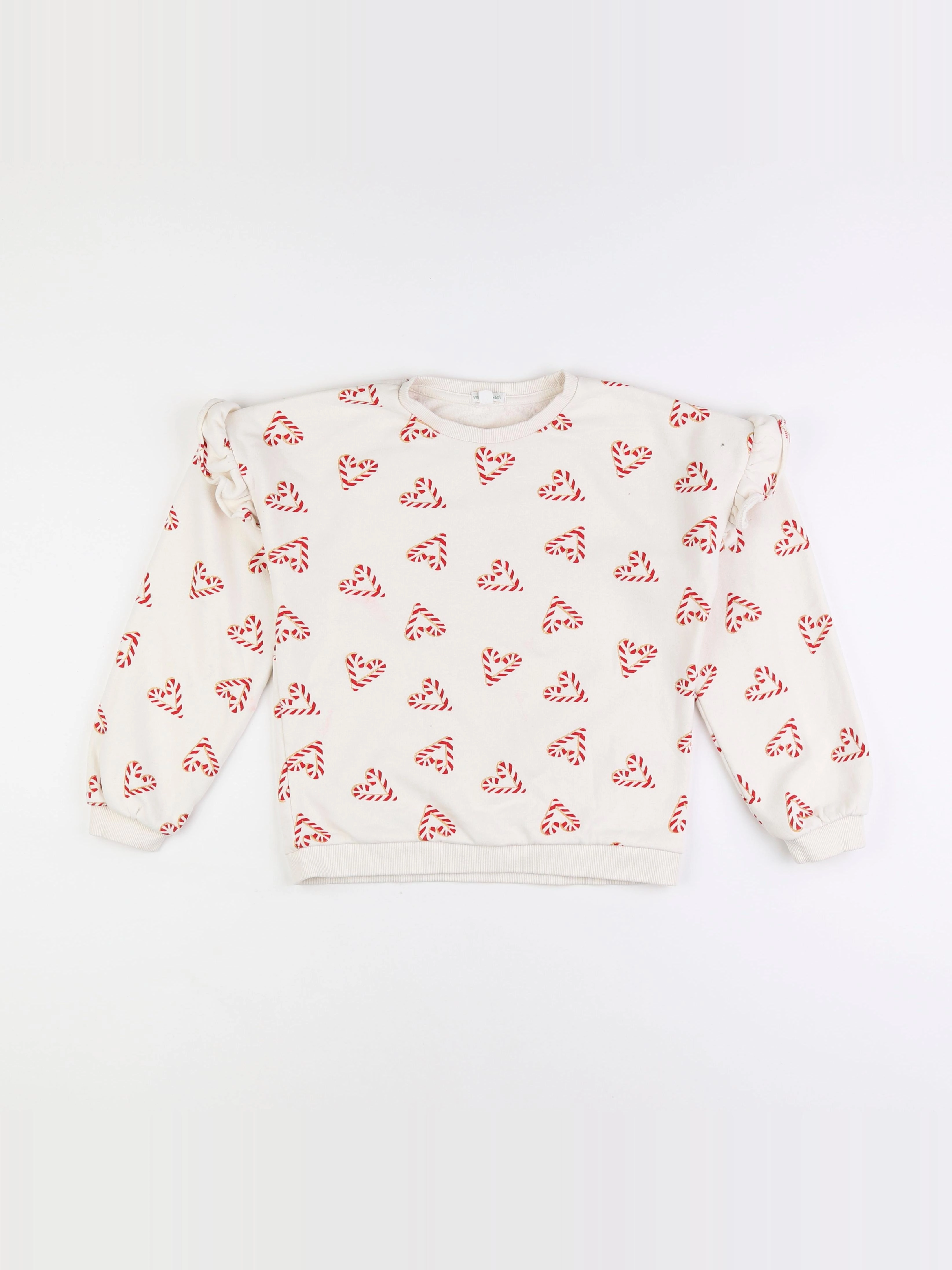 Vertbaudet - sweat blanc - 10 ans