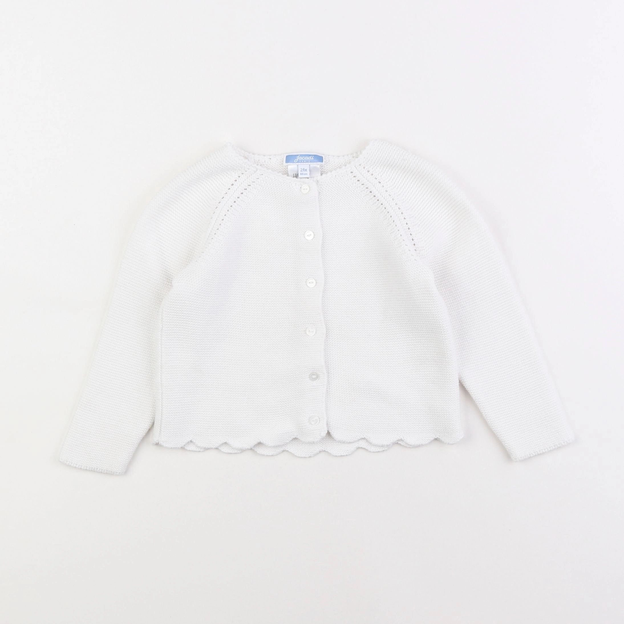 Jacadi - gilet blanc - 2 ans