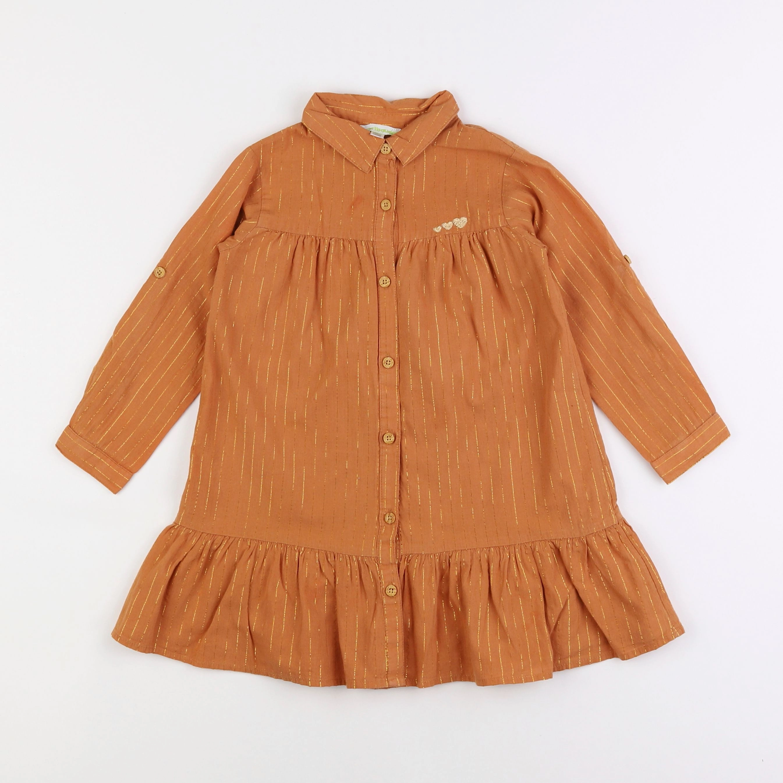 Vertbaudet - robe marron - 4 ans