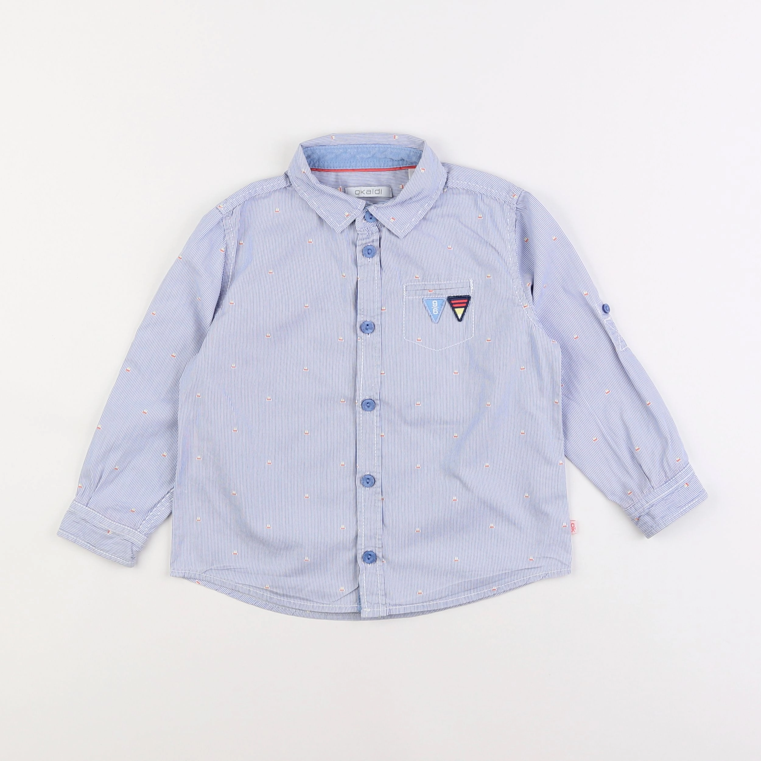 Okaidi - chemise bleu - 3 ans