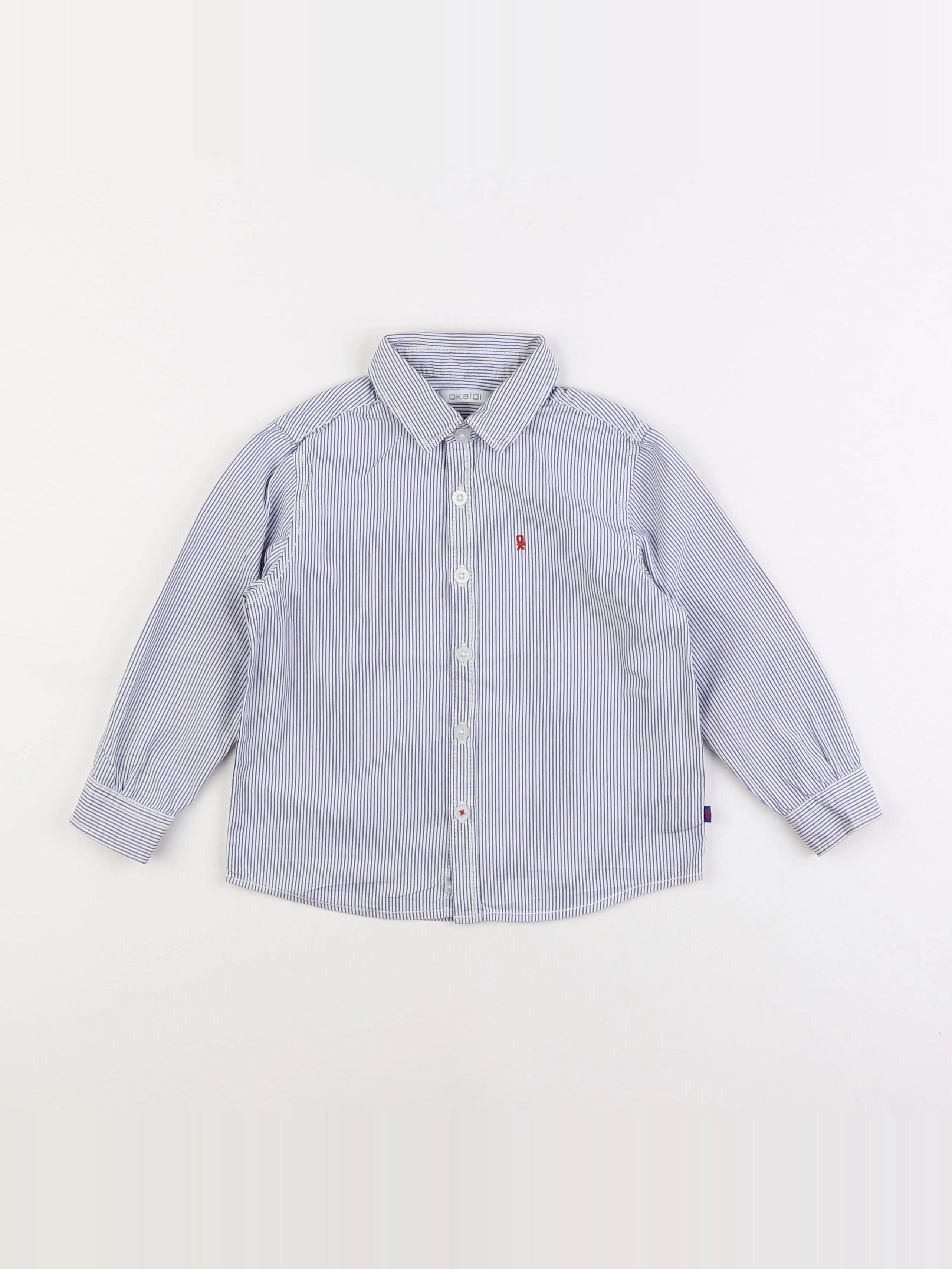 Okaidi - chemise bleu - 3 ans