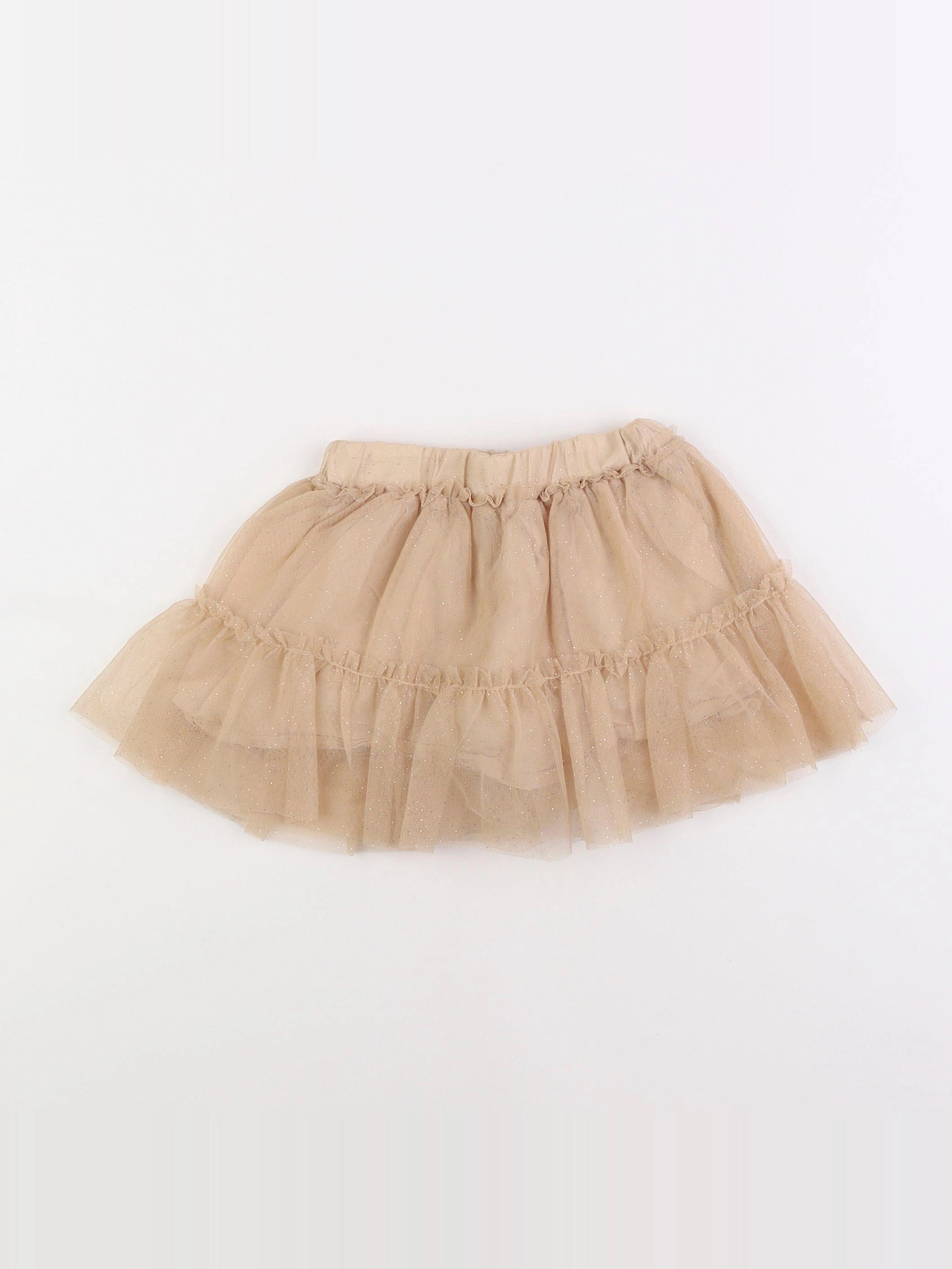 Vertbaudet - jupe beige - 2 ans