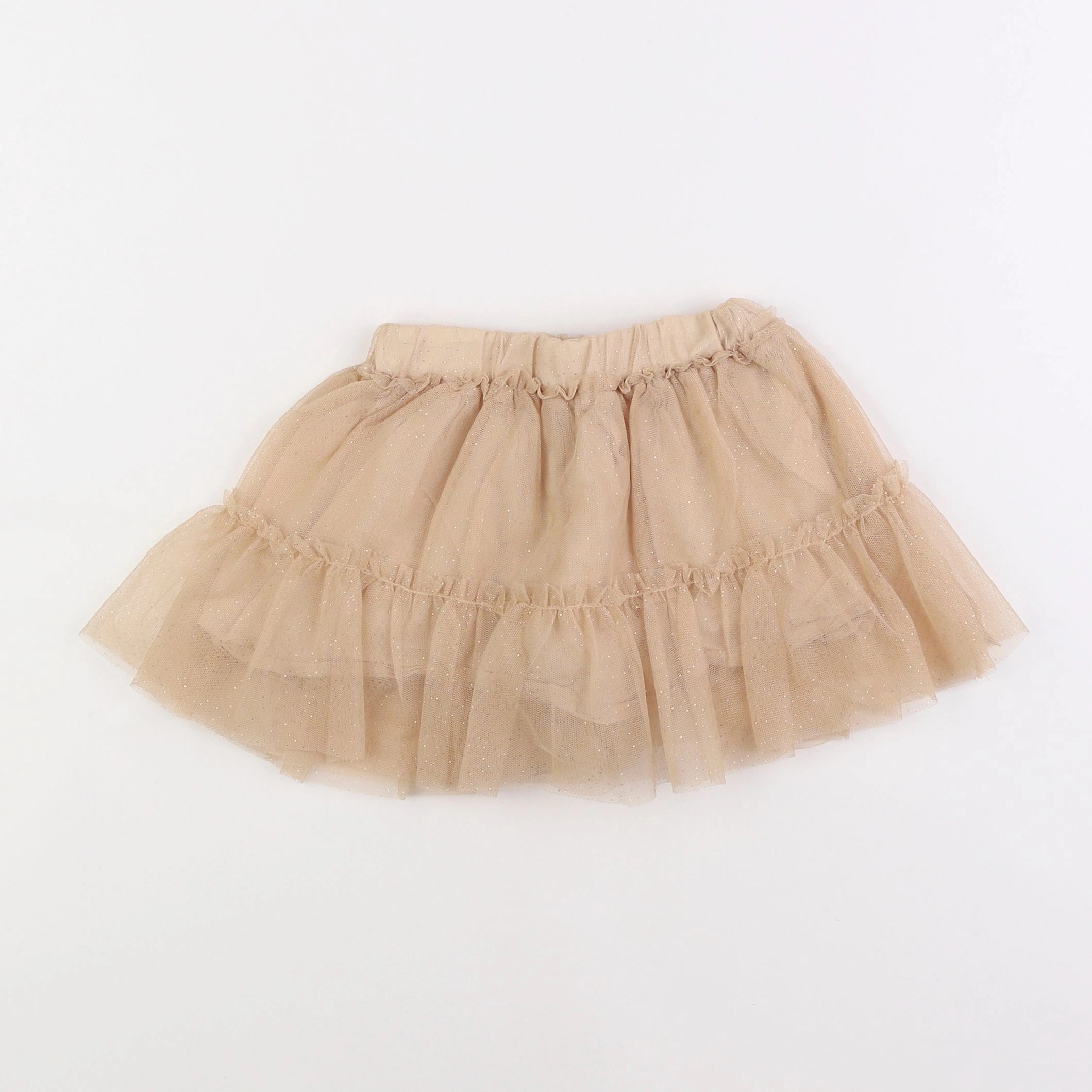 Vertbaudet - jupe beige - 2 ans