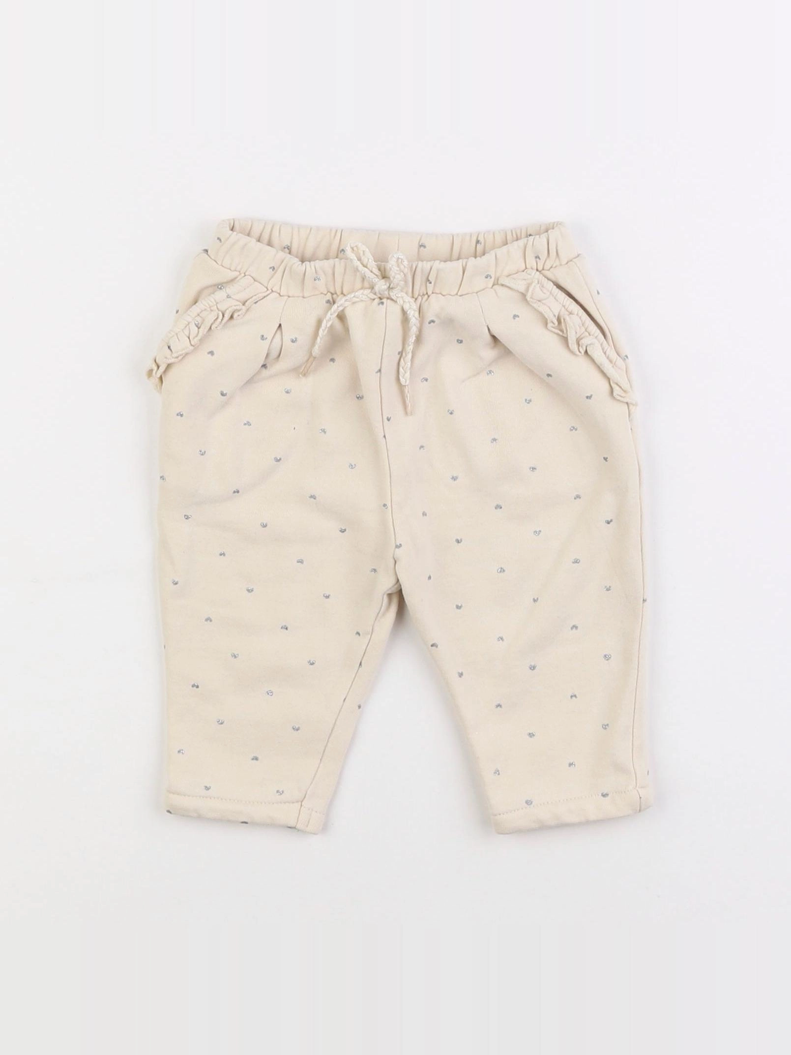 Vertbaudet - pantalon beige - 9 mois