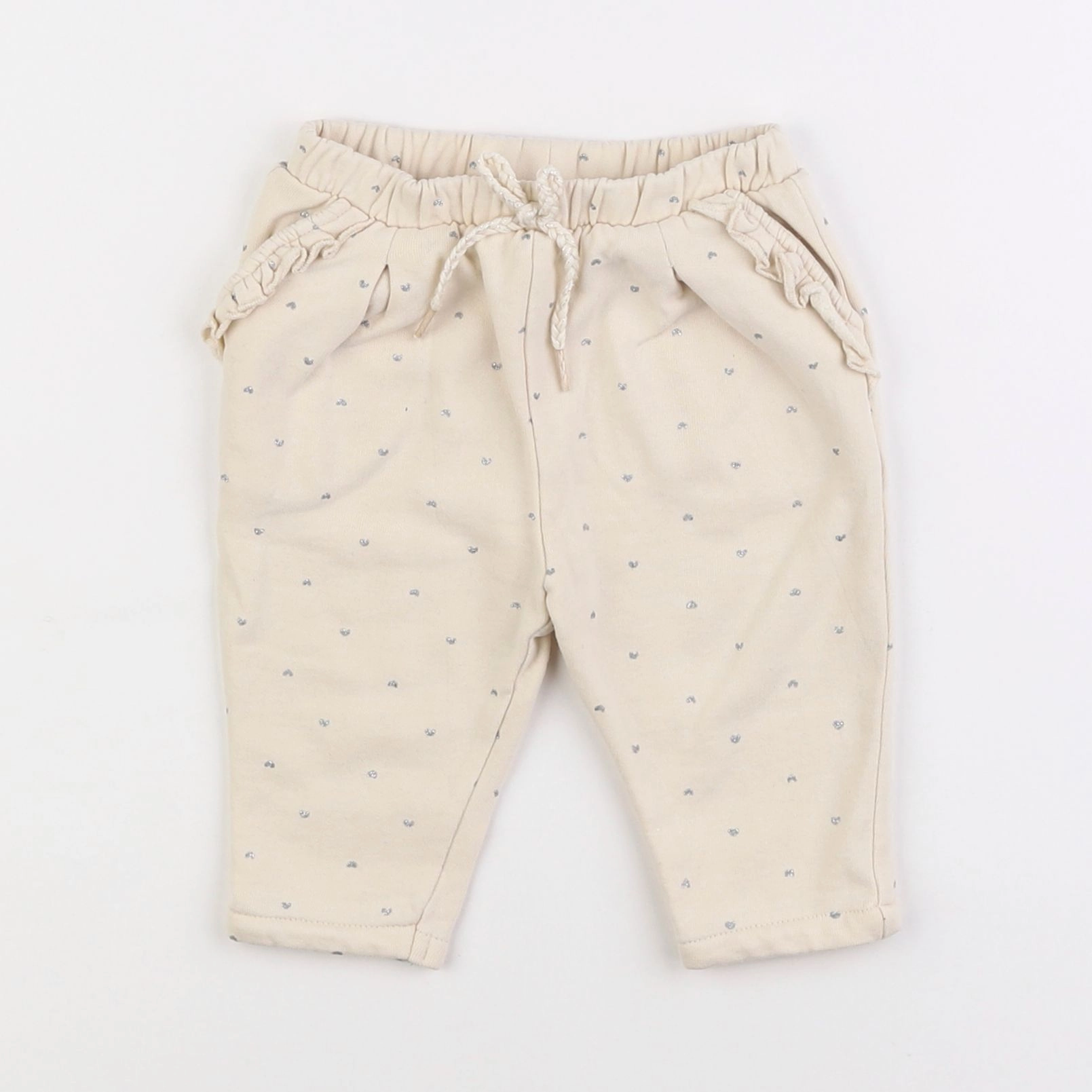Vertbaudet - pantalon beige - 9 mois