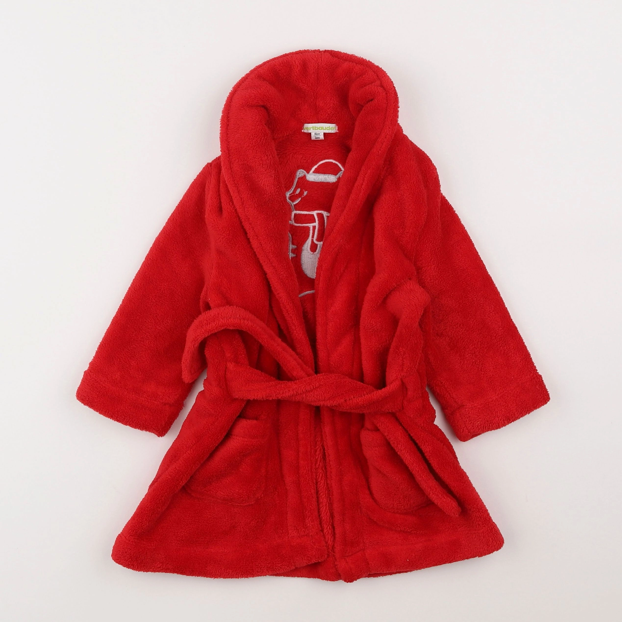 Vertbaudet - robe de chambre rouge - 2 ans