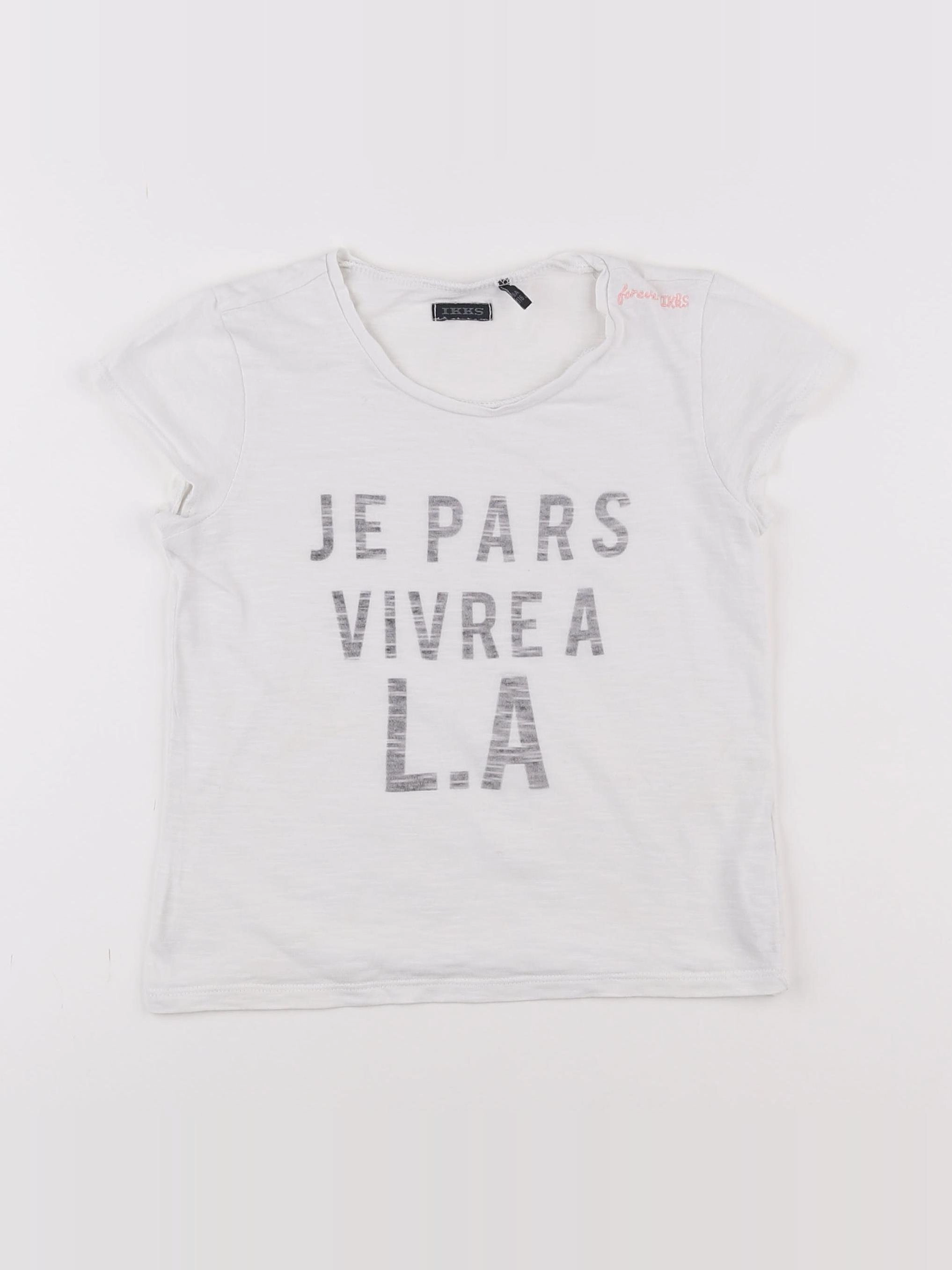 IKKS - tee-shirt blanc - 6 ans