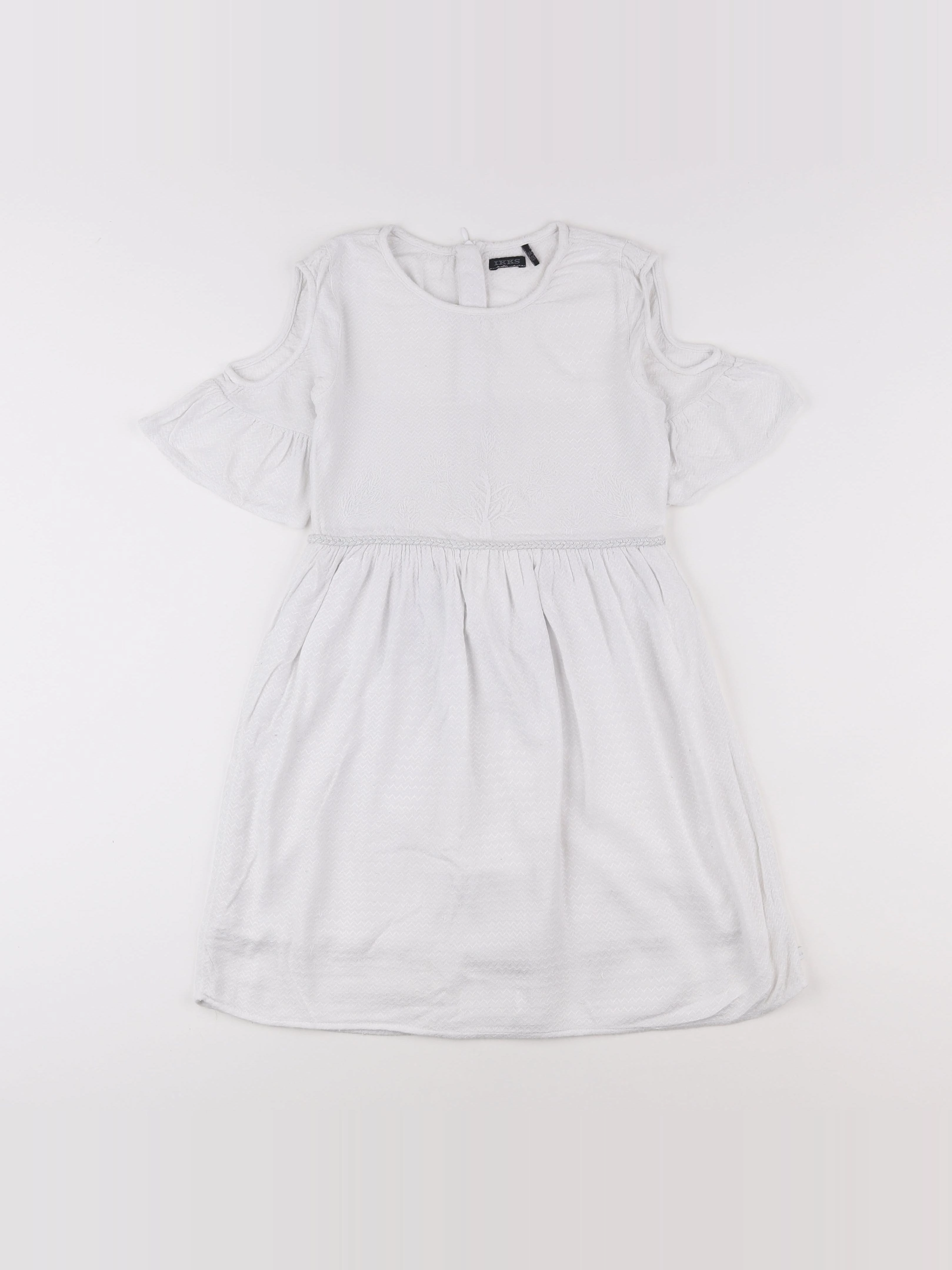 IKKS - robe blanc - 8 ans