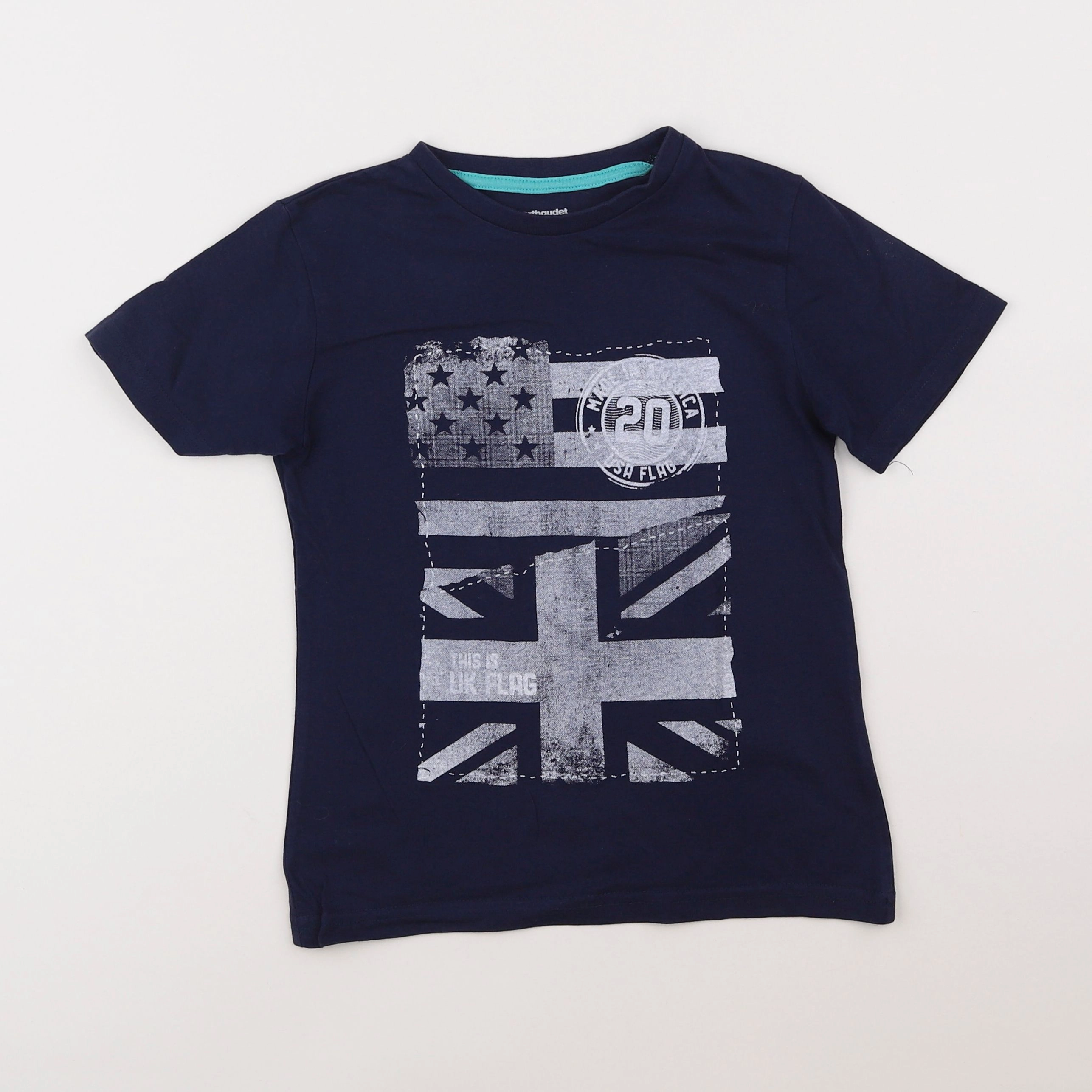 Vertbaudet - tee-shirt bleu - 8 ans