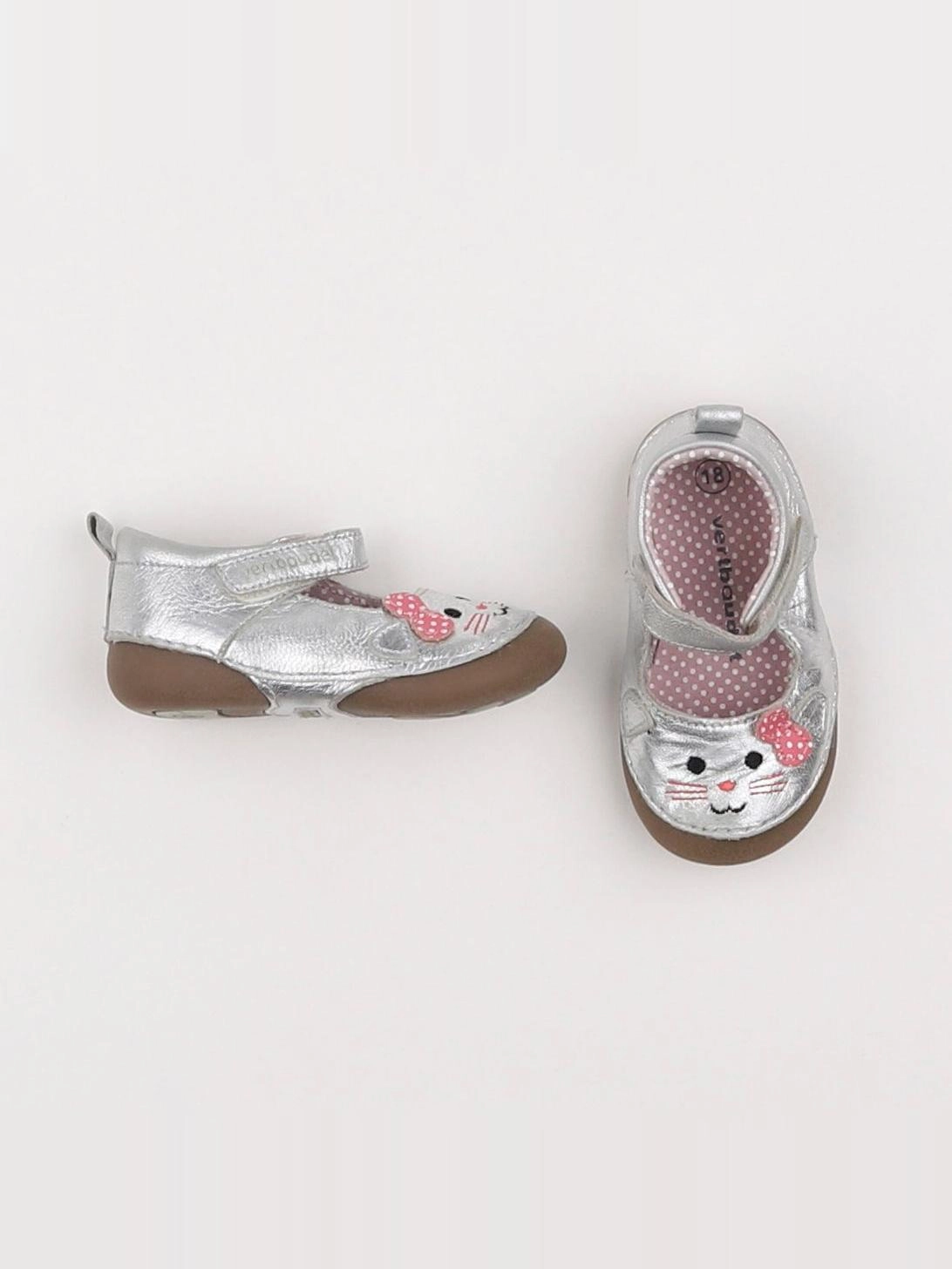Vertbaudet - chaussons argent - pointure 18