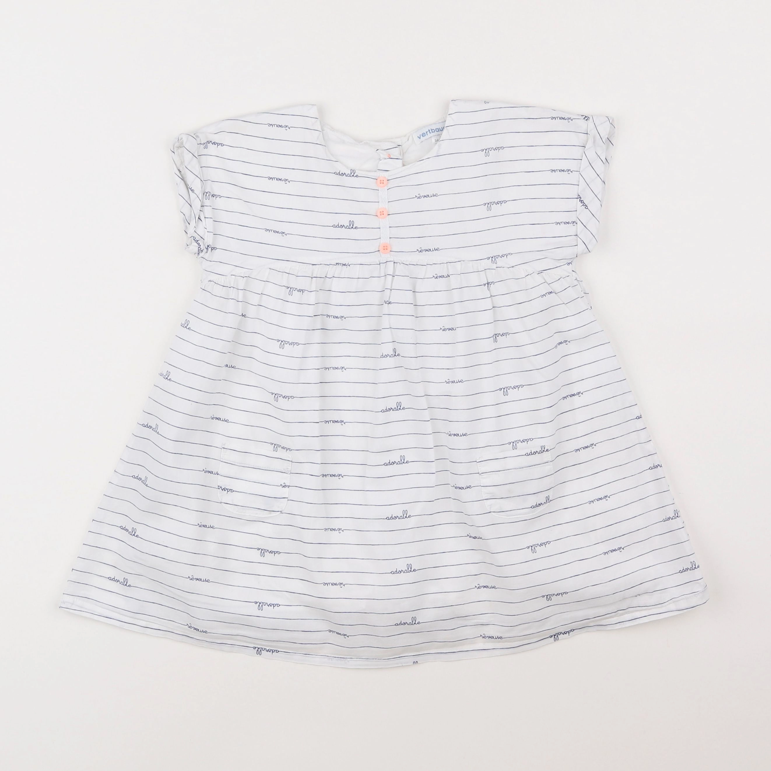 Vertbaudet - robe blanc - 3 ans