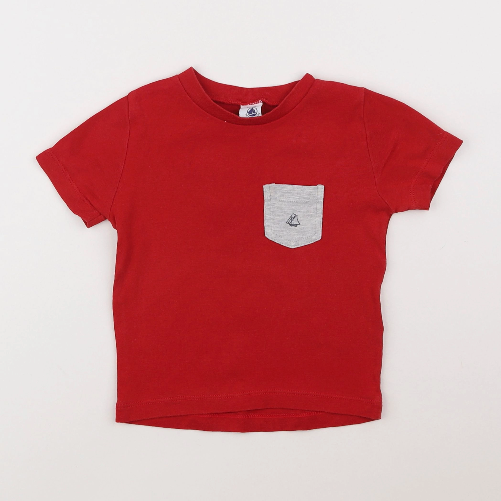 Petit Bateau - tee-shirt rouge - 3 ans