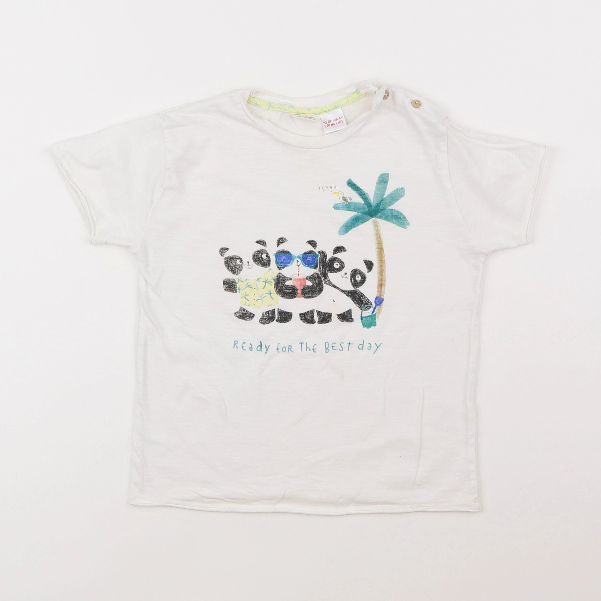 Zara - tee-shirt blanc - 2/3 ans