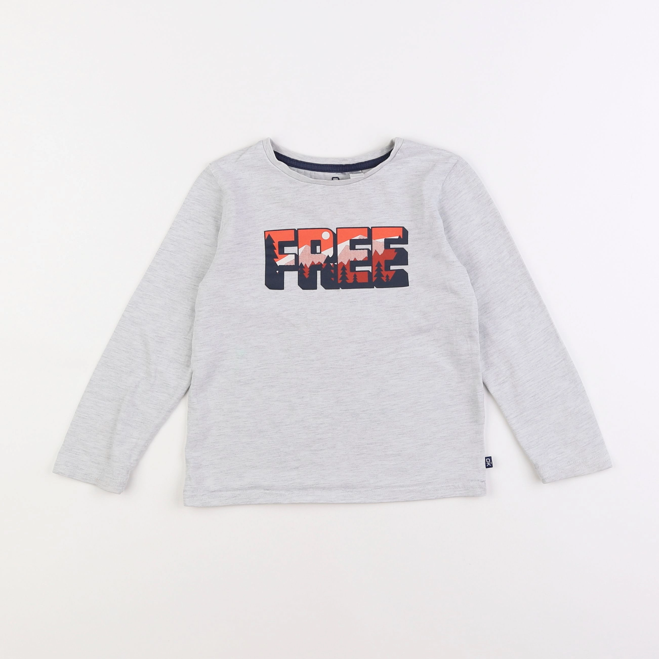 Okaidi - tee-shirt gris - 5 ans