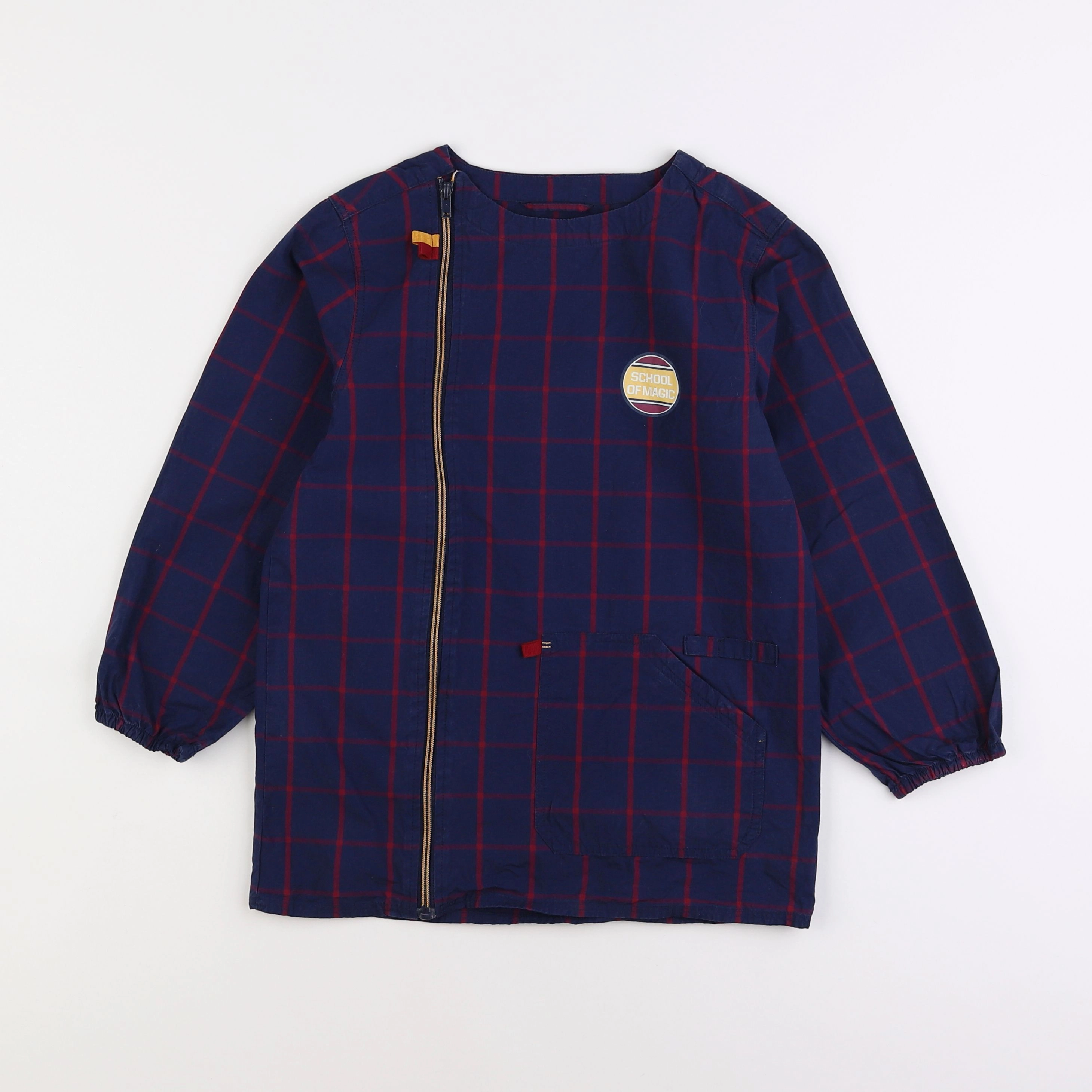 Vertbaudet - blouse bleu, rouge - 8 ans