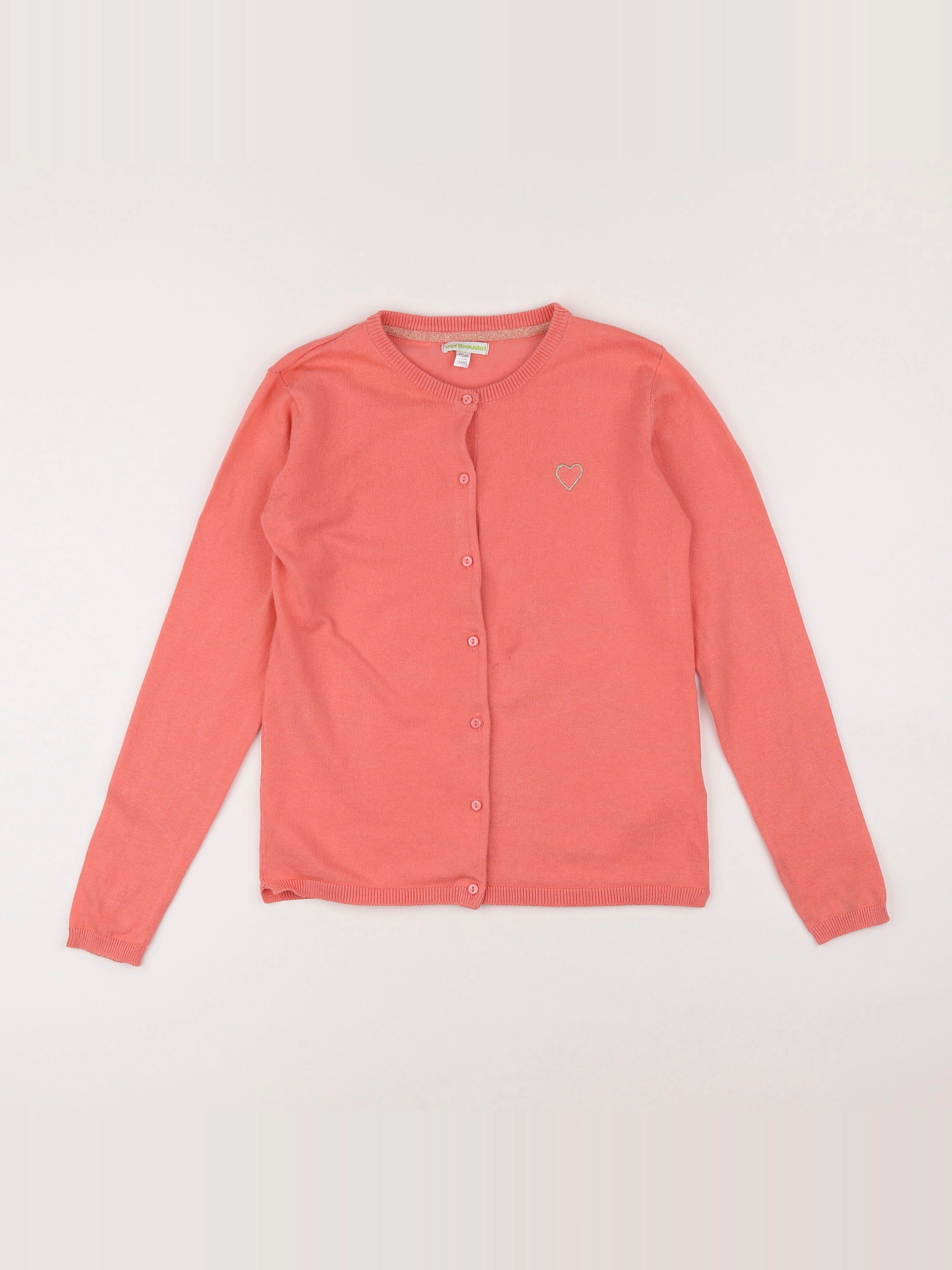 Vertbaudet - gilet rose - 12 ans