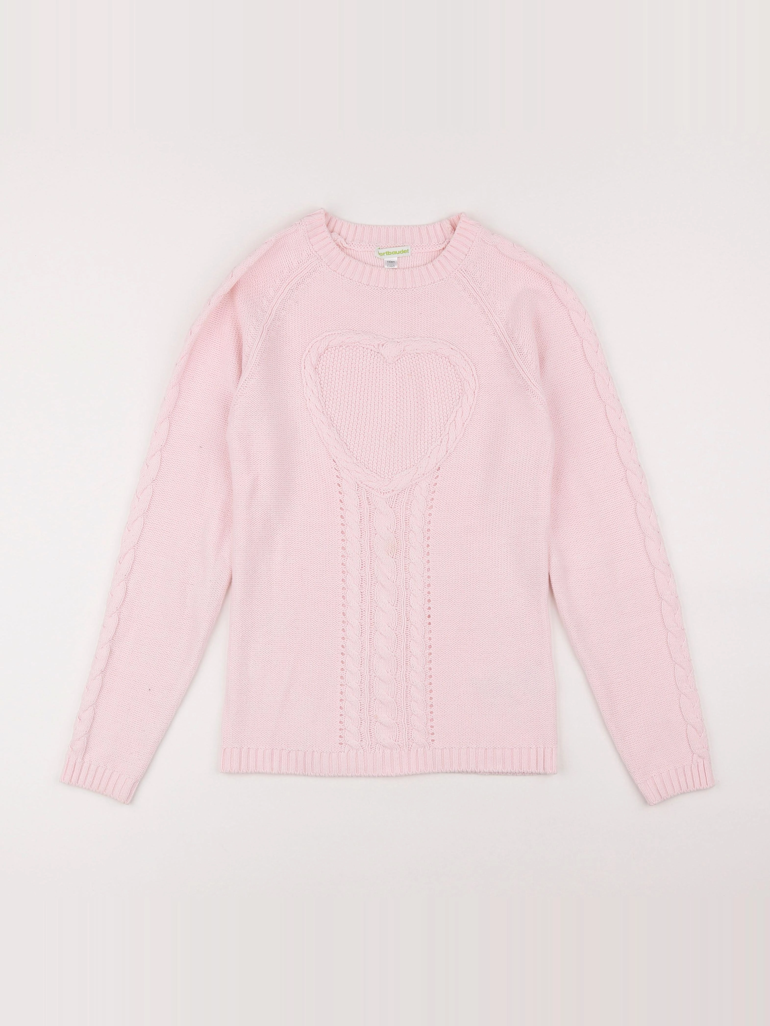 Vertbaudet - pull rose - 12 ans