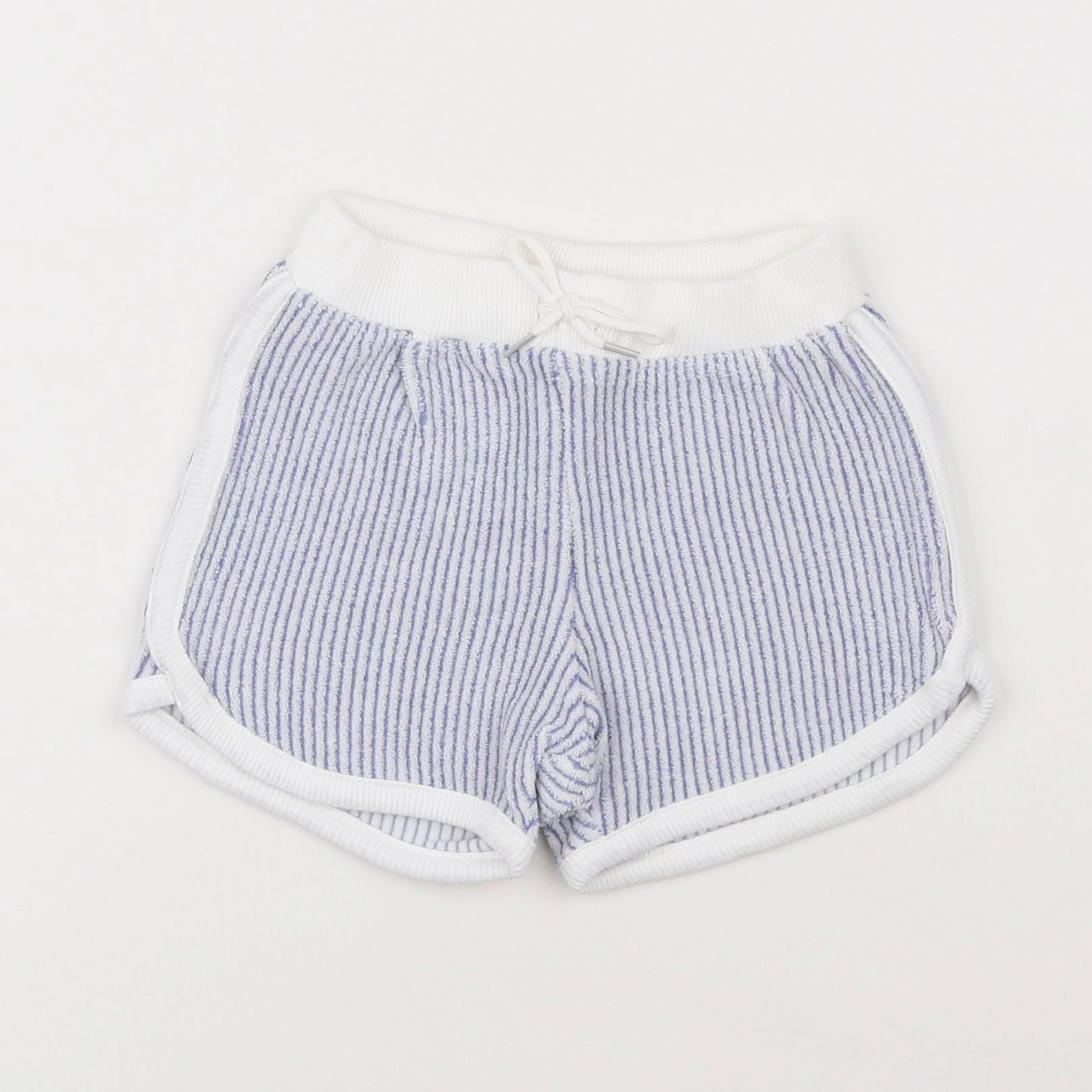 Vertbaudet - short blanc, bleu - 3 ans